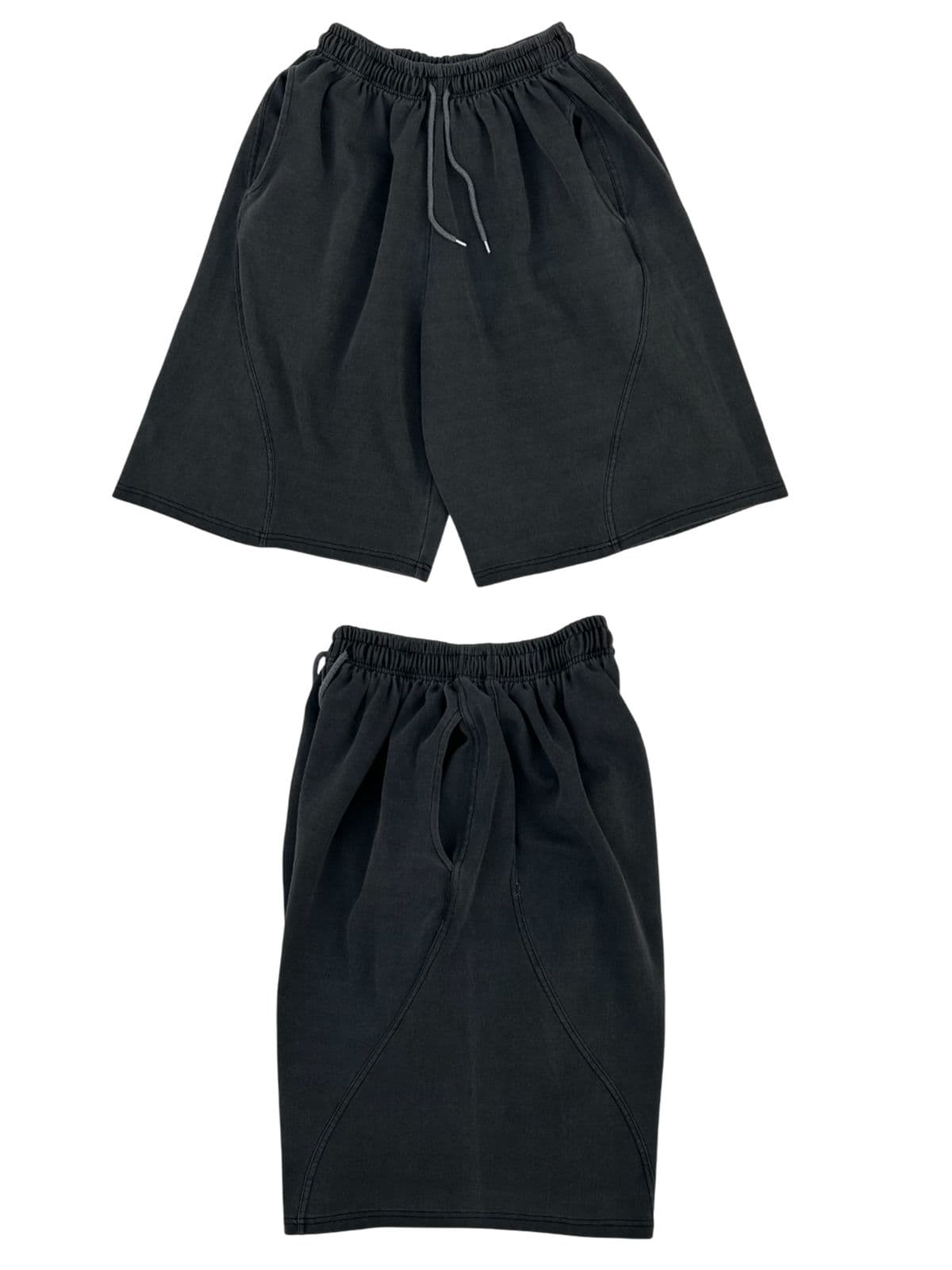 Pig Curve Bermuda, New Summer Arrival Plus Size Plain Vacation Shorts Wide - 이미지 6