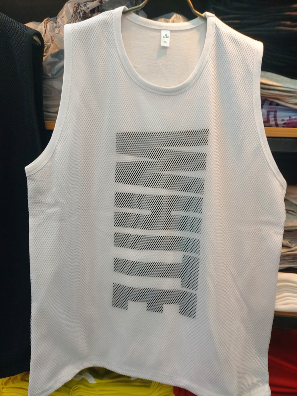 Black and white double sleeveless top - 이미지 4