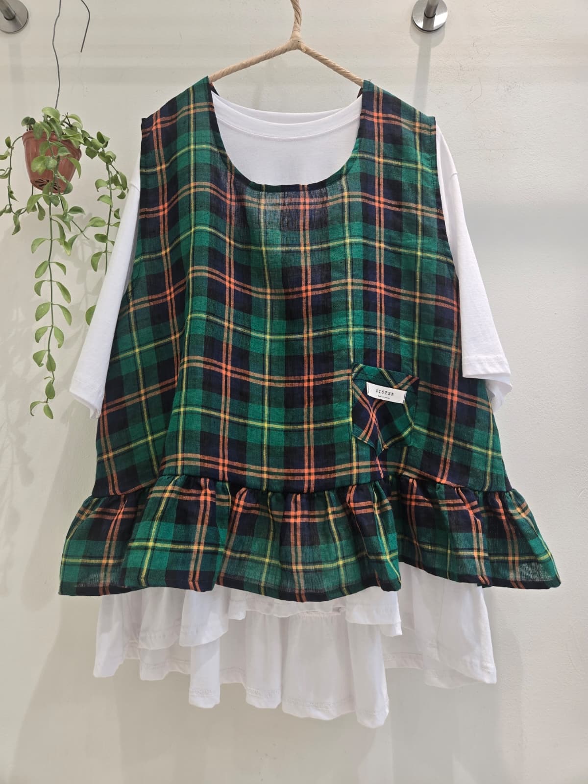linen cherry vest - 이미지 7