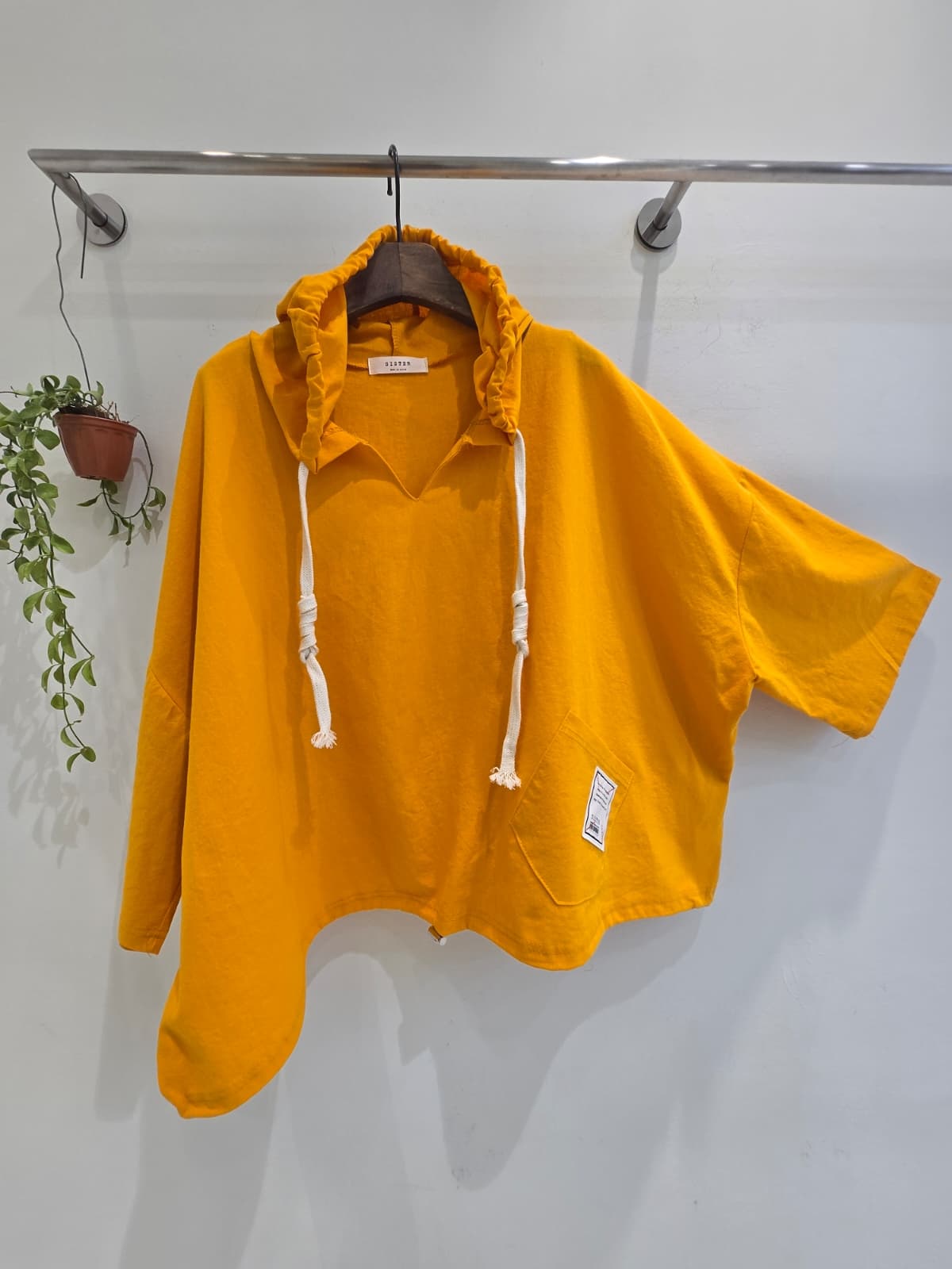 linen hoodie - 이미지 4