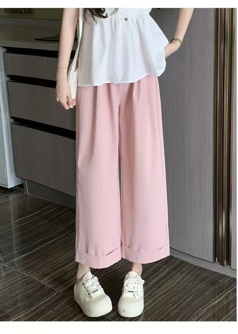 Cool Wide Stretch Elastic Waist Pants - 이미지 2