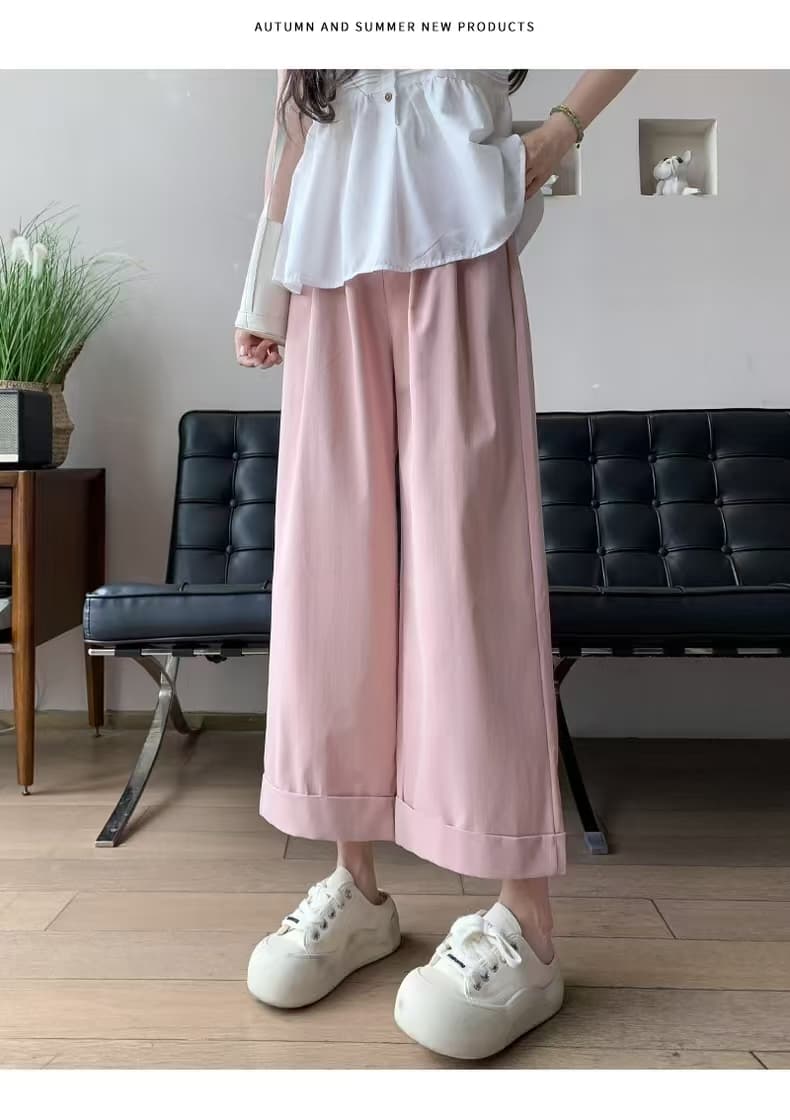 Cool Wide Stretch Elastic Waist Pants - 이미지 1