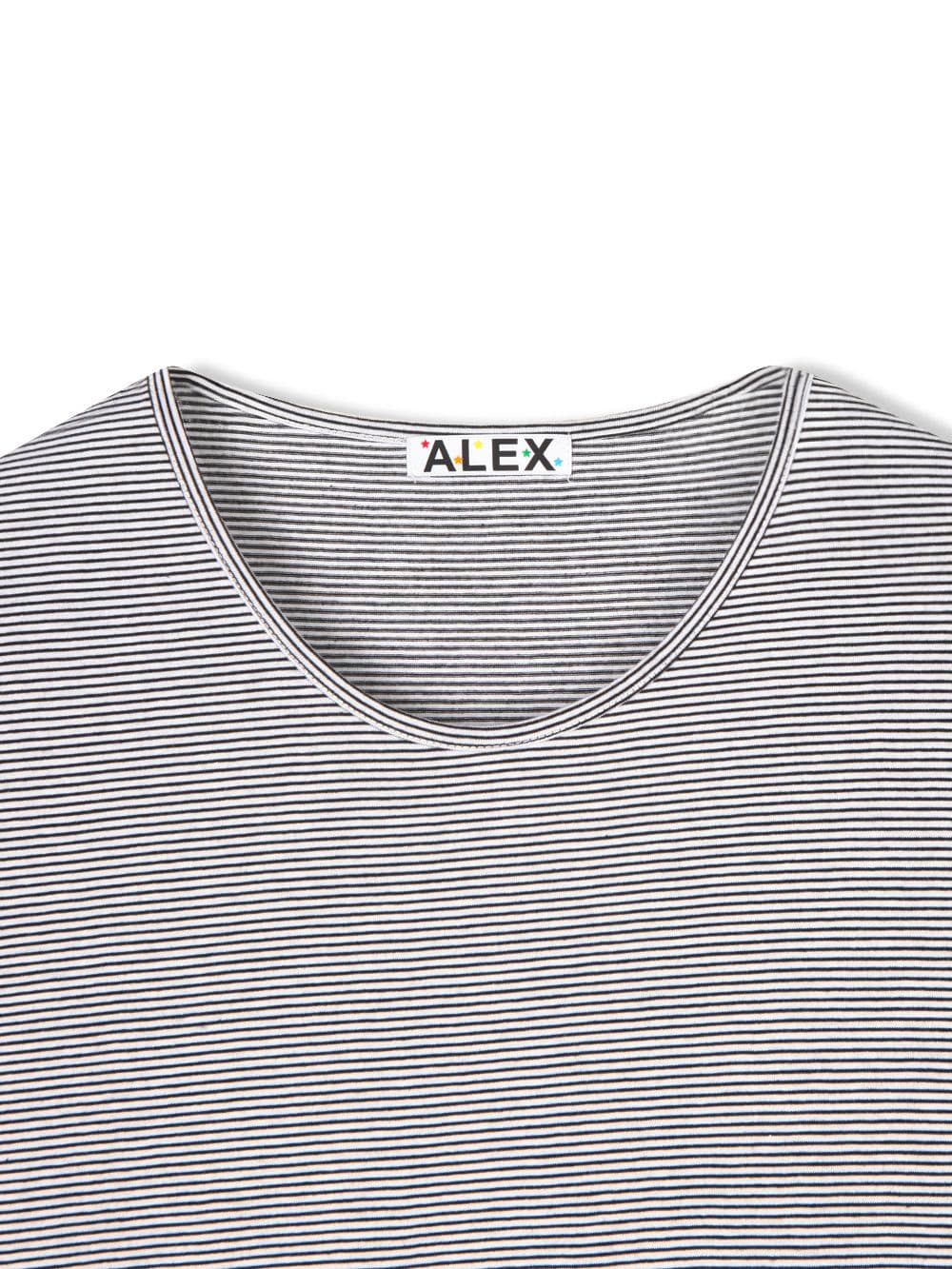Striped U-neck short sleeve - 이미지 8