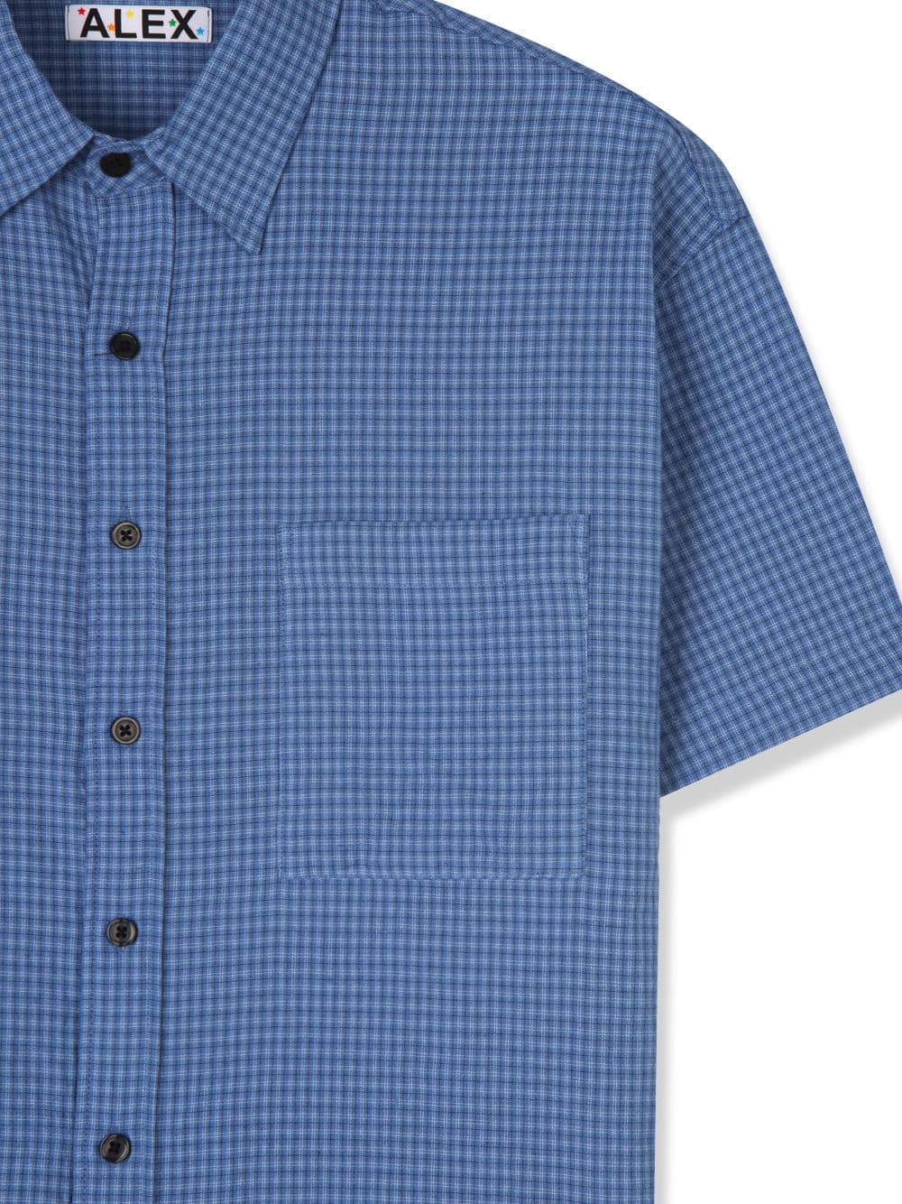 Checked cropped short-sleeve shirt - 이미지 7