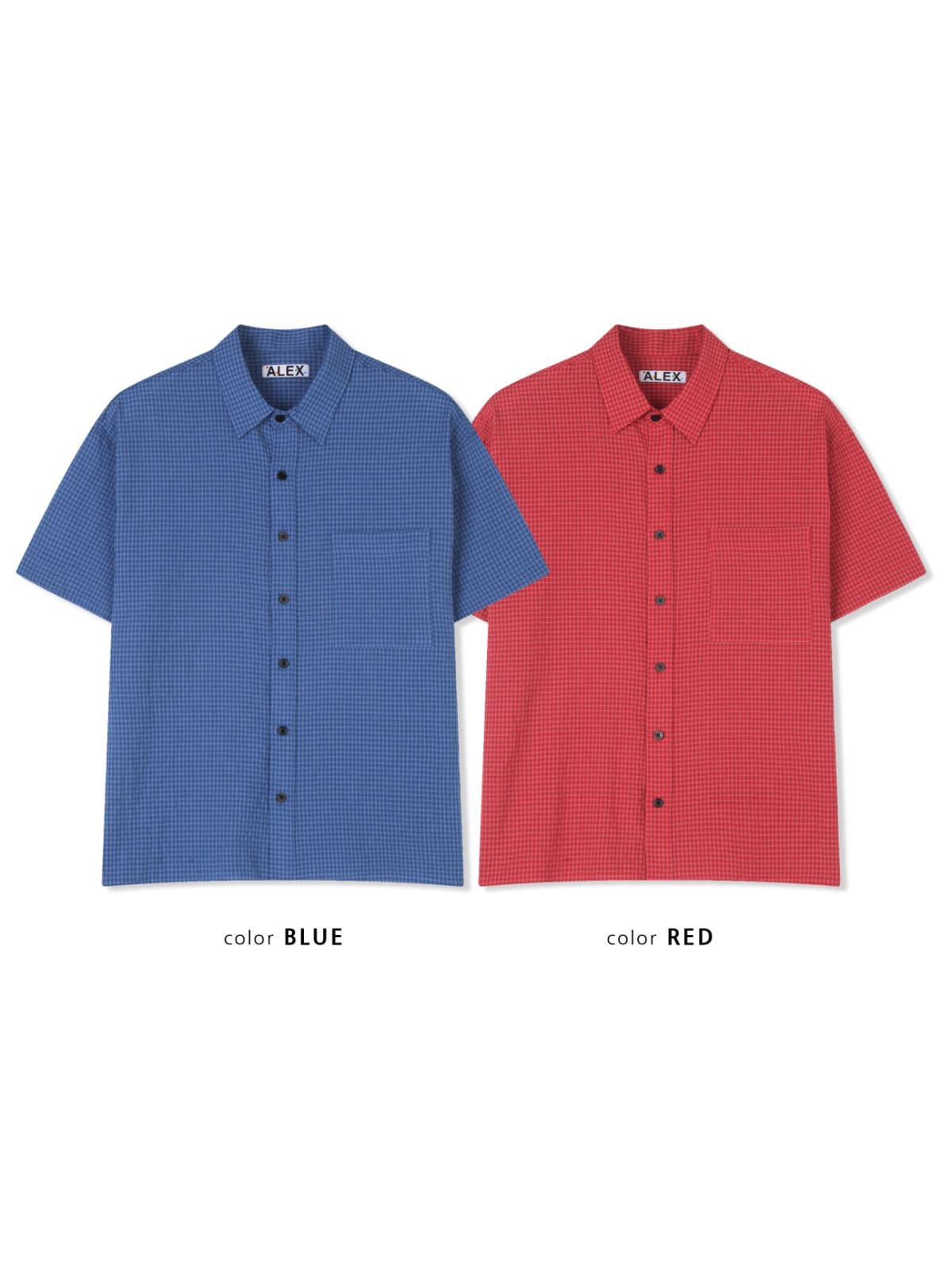 Checked cropped short-sleeve shirt - 이미지 1