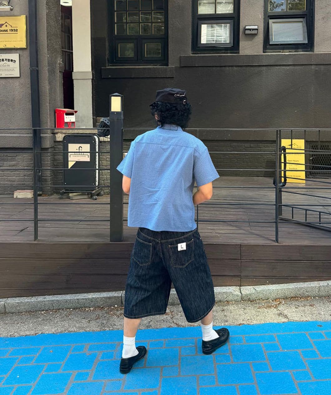 Checked cropped short-sleeve shirt - 이미지 14