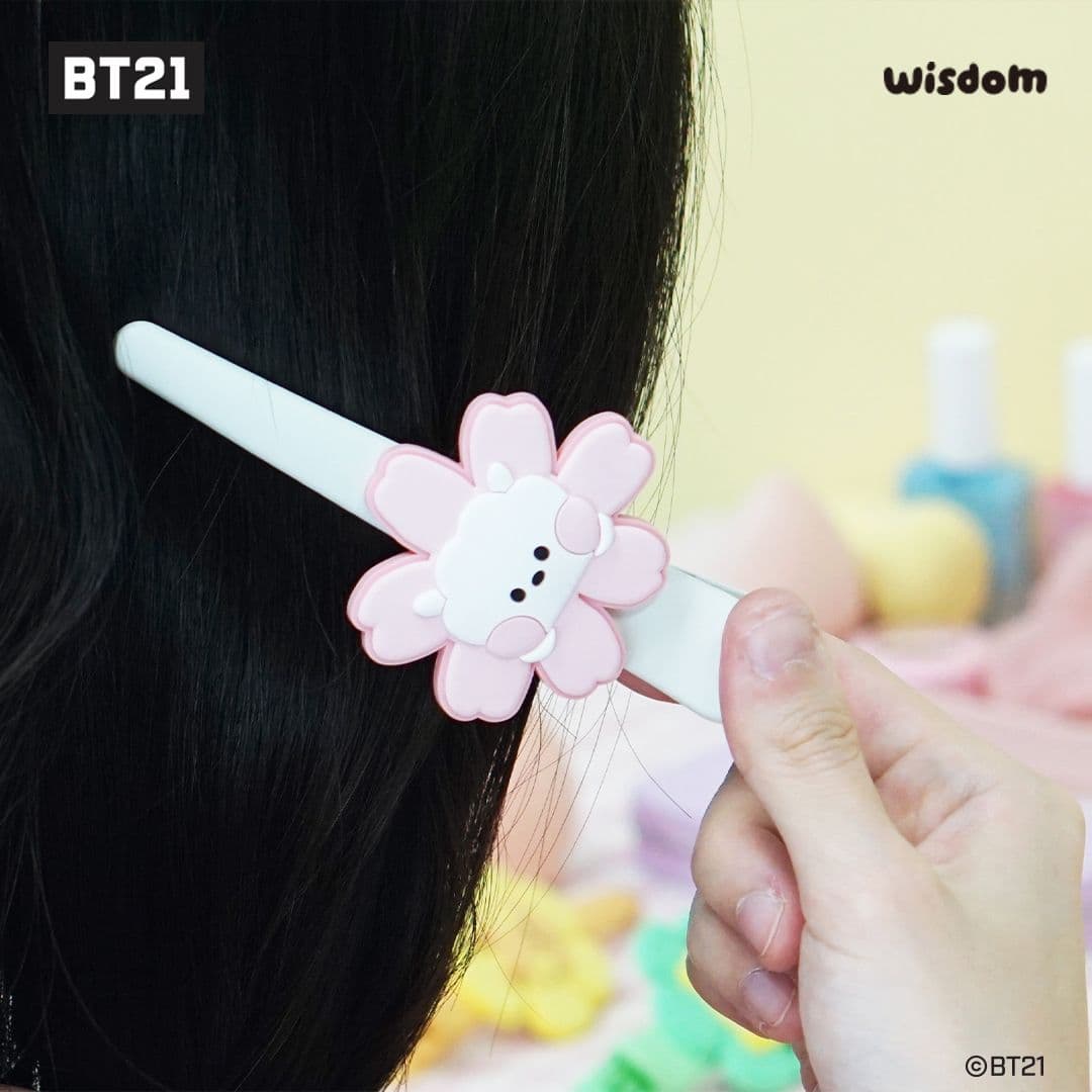 BT21 minini Hair Clip_Happy flower(hairpin, hair clip) - 이미지 3