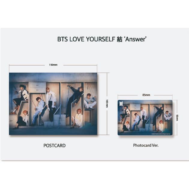 BTS Lenticular Postcard LOVEYOURSELF Version 8 Types (BTS Postcard_8types) - 이미지 10
