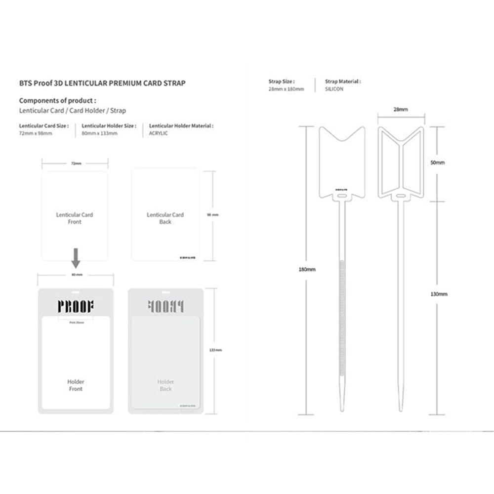 BTS PROOF 3D Lenticular Premium  Card Strap - 이미지 6
