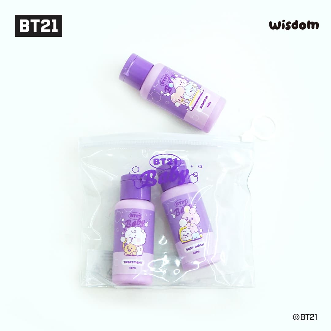 BT21 Travel Kit (Shampoo, Treatment, Body Wash) - 이미지 3