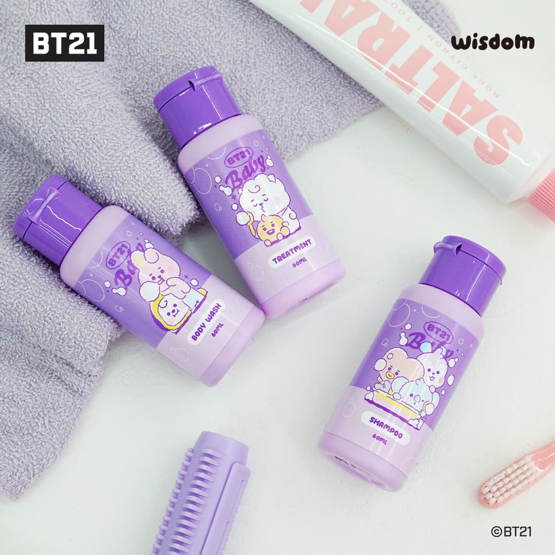 BT21 Travel Kit (Shampoo, Treatment, Body Wash) - 이미지 2