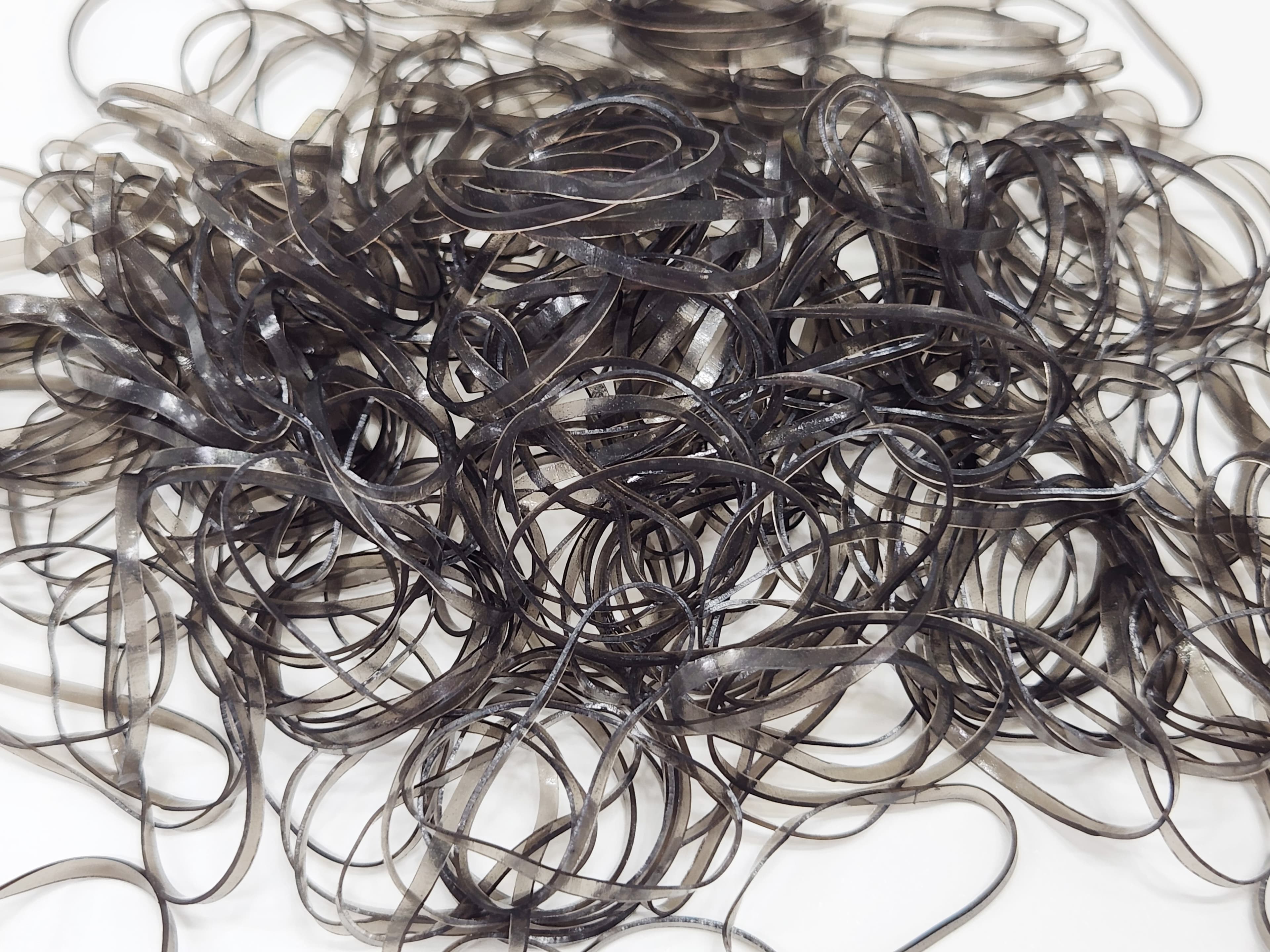 [Made in Korea, KC Certified] Uniband TPU Hair Tie 300g Bulk - Transparent Line - 이미지 7
