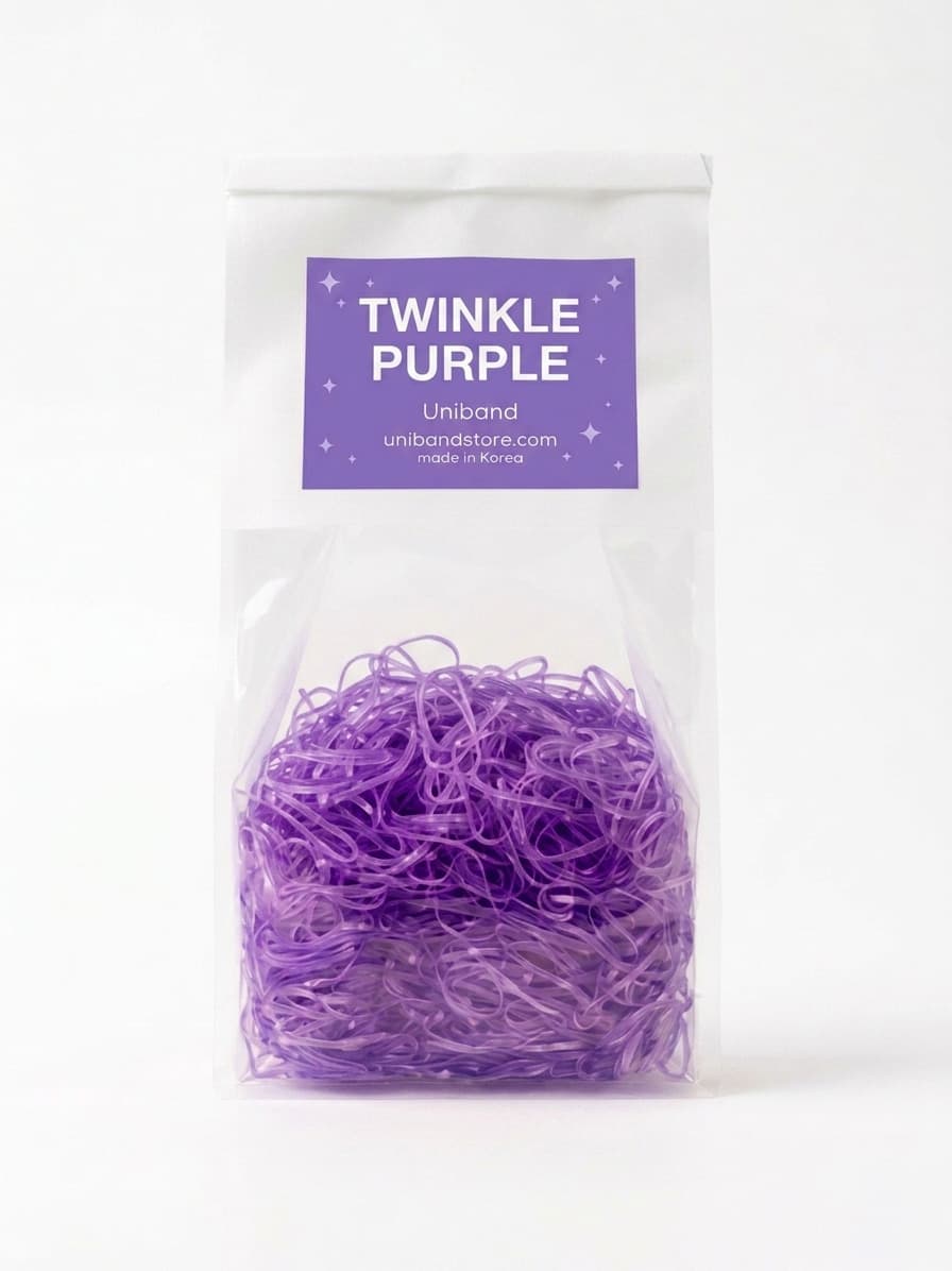 [Made in Korea, KC Certified] Uniband TPU Hair Tie 300g Bulk - Transparent Line - 이미지 17