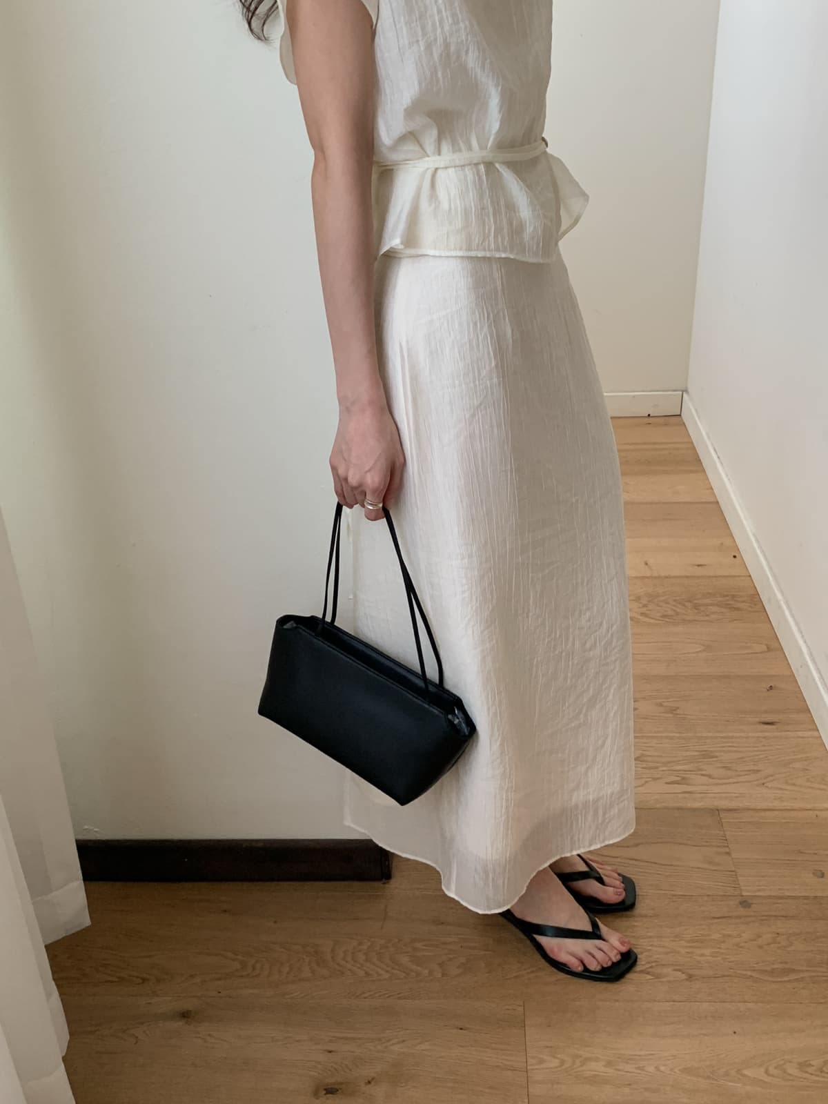 Rev skirt set Tencel layered summer organza long skirt - 이미지 2