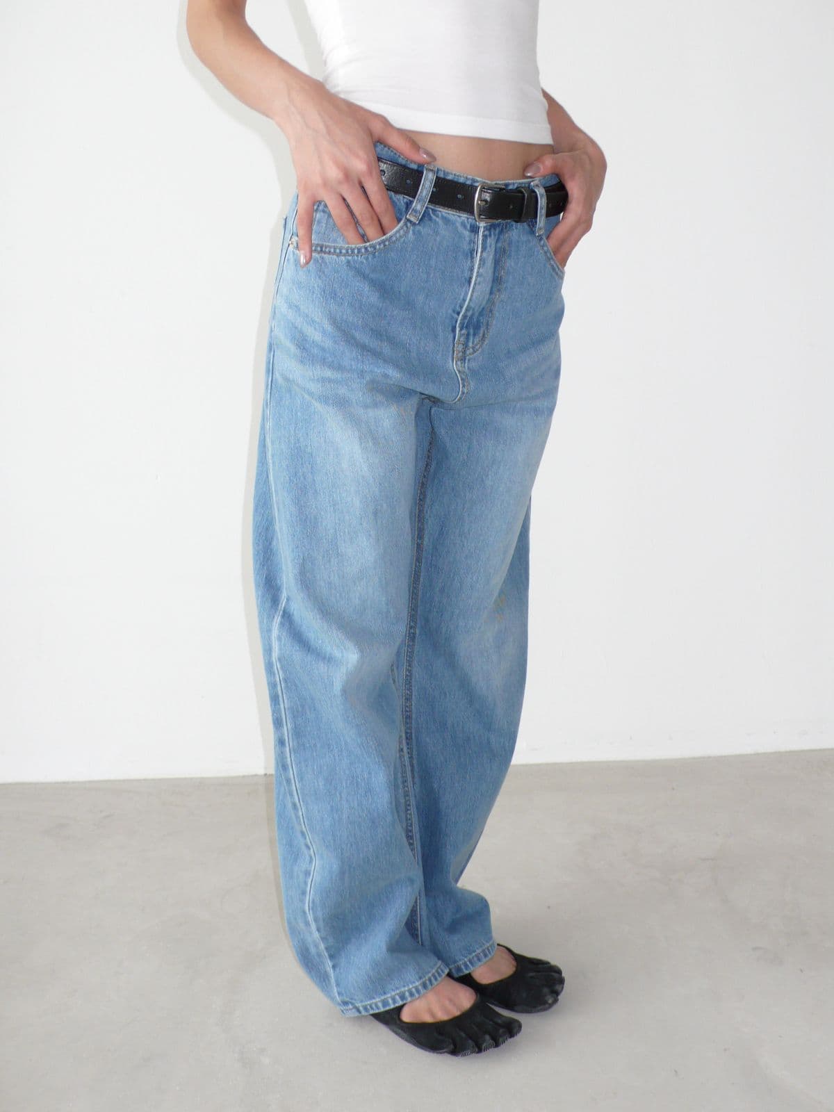 203 Petite Woman Slim Curve) Slim Curve Jeans for 162cm or shorter - 이미지 4