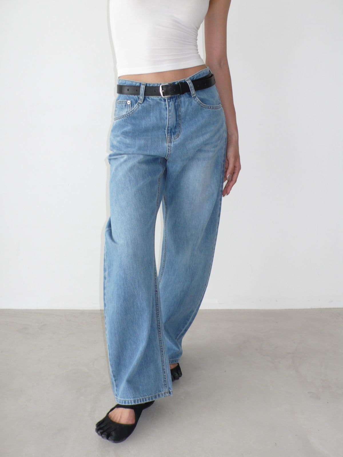 203 Petite Woman Slim Curve) Slim Curve Jeans for 162cm or shorter - 이미지 5