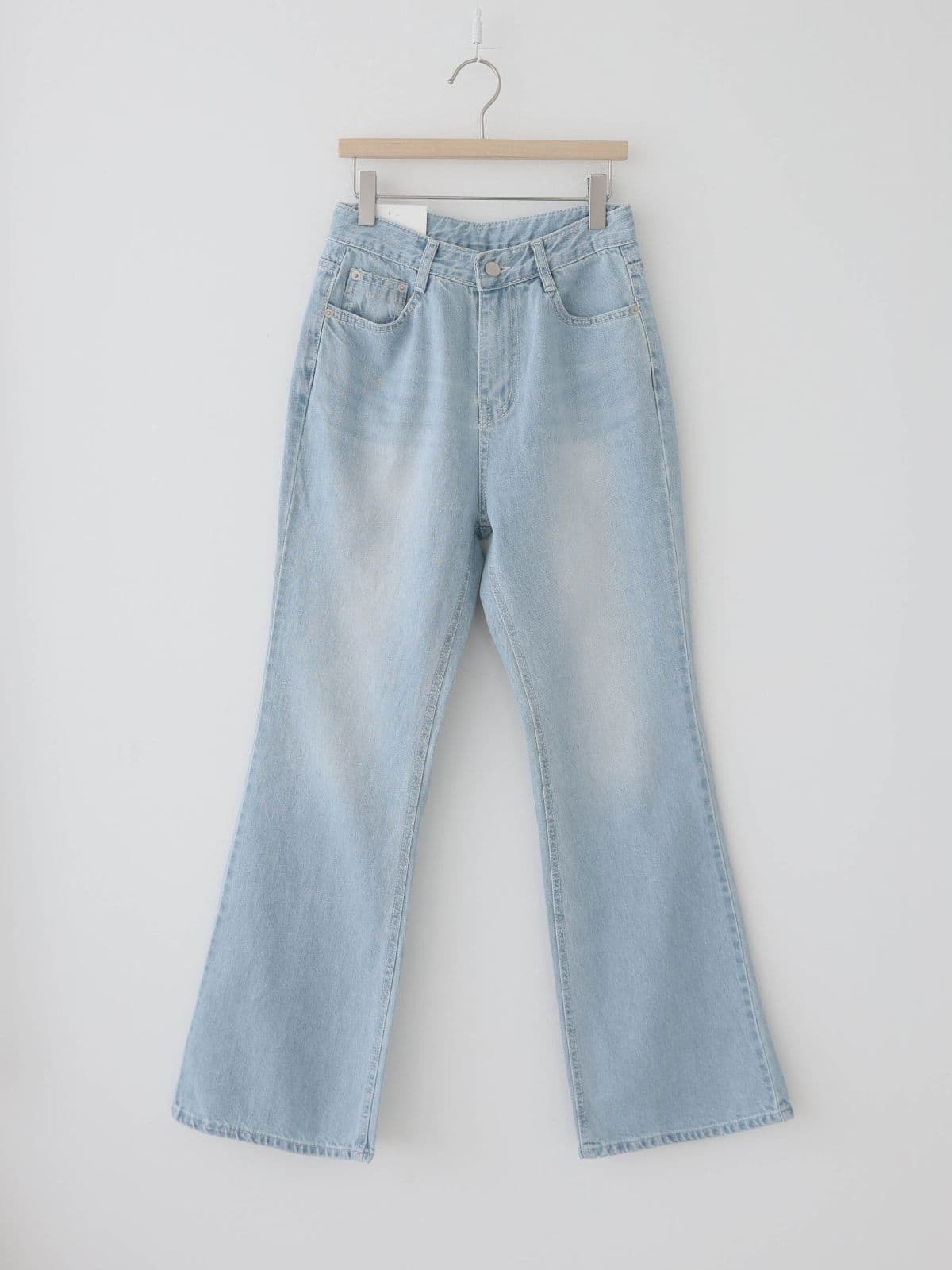 208 Bootcut) White Stitch Summer Denim Jeans - 이미지 6
