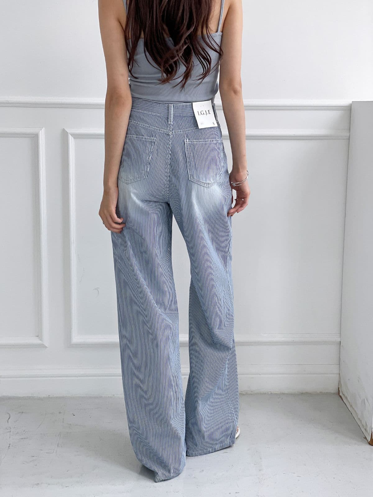 211 Striped Straight Jeans Summer New Arrival Straight Fit - 이미지 4