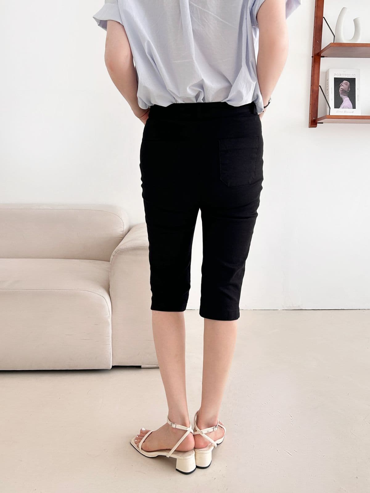 610 Capri Spandex (Knee-length) New Summer Shorts - 이미지 3