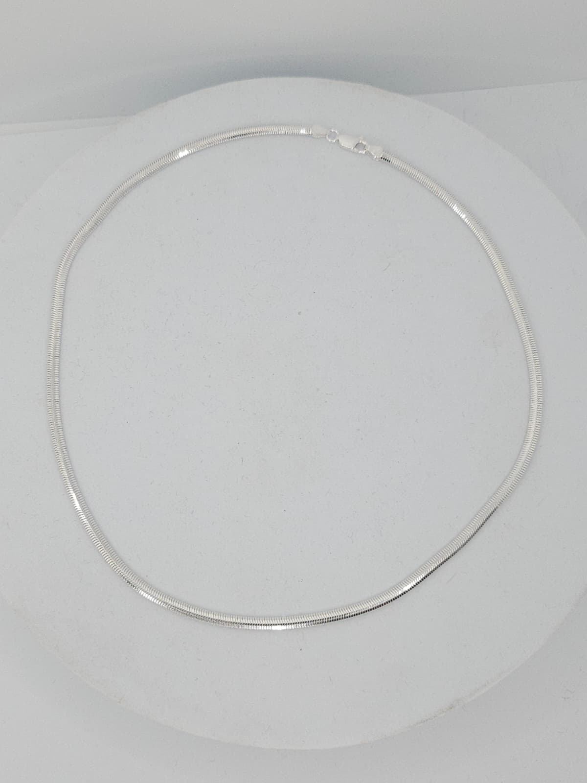 925 Silver 3-Sided Cut New Snake Chain Necklace - 이미지 2