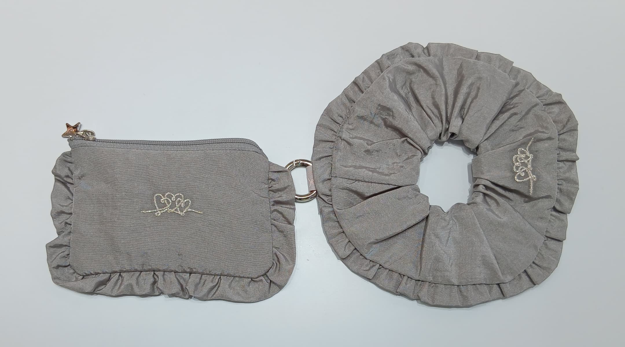 Loving Embroidery Scrunchie Set - 이미지 4