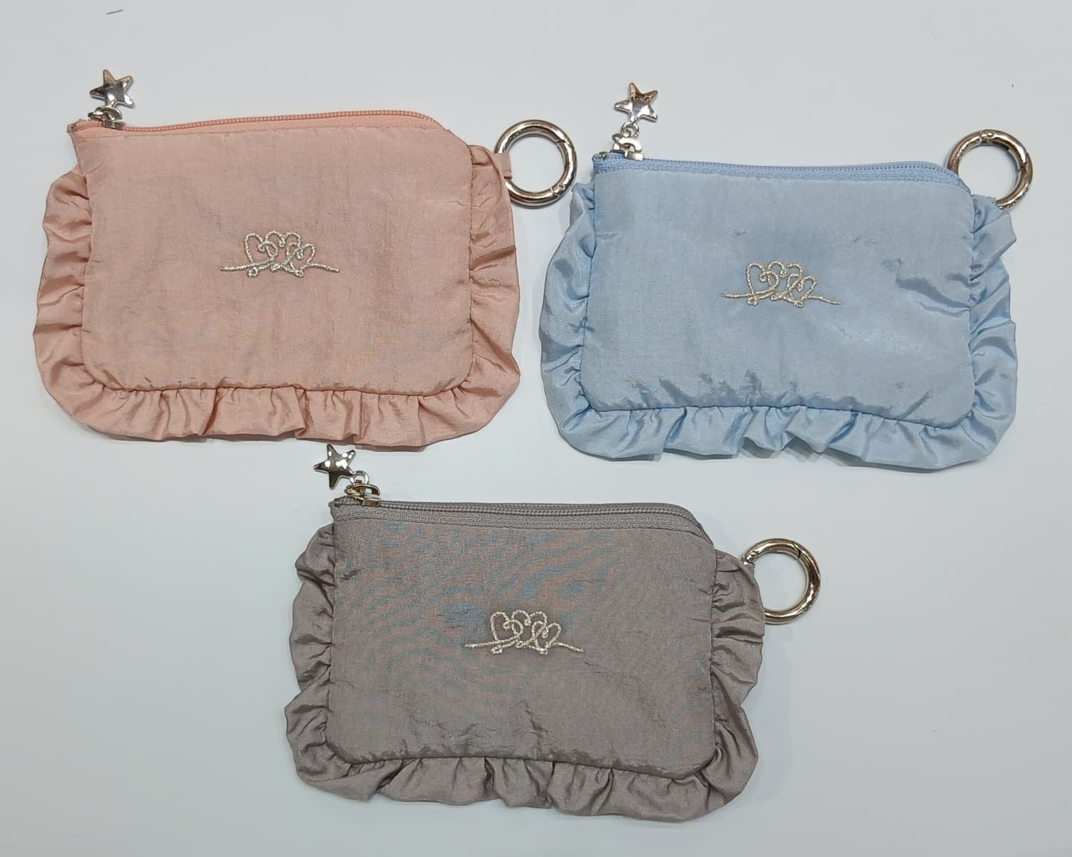 Loving Embroidered Card Wallet - 이미지 2