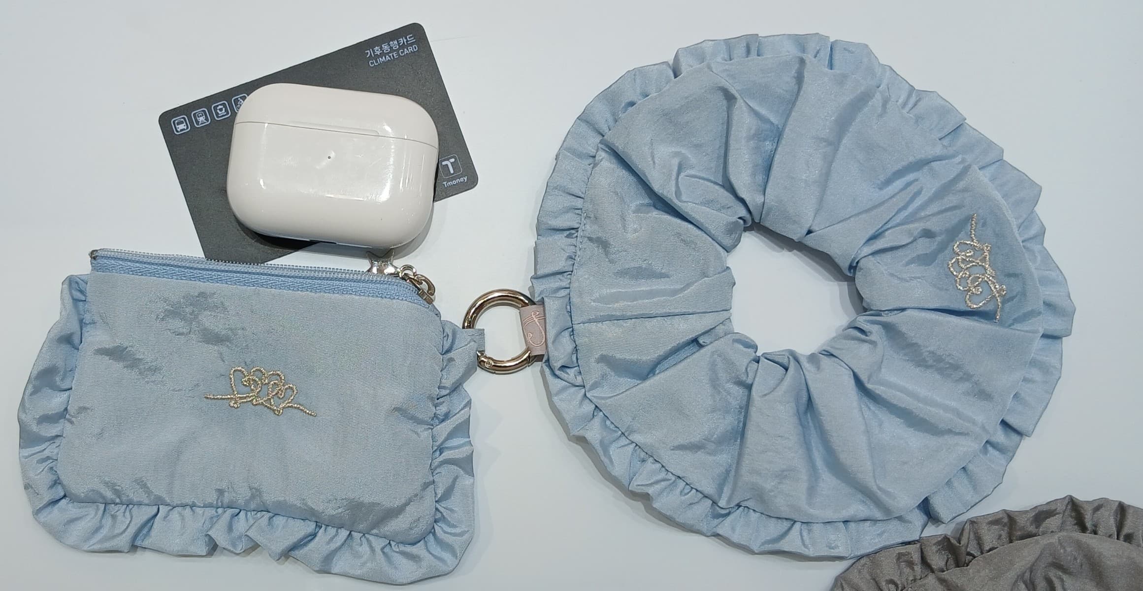 Loving Embroidery Scrunchie Set - 이미지 5