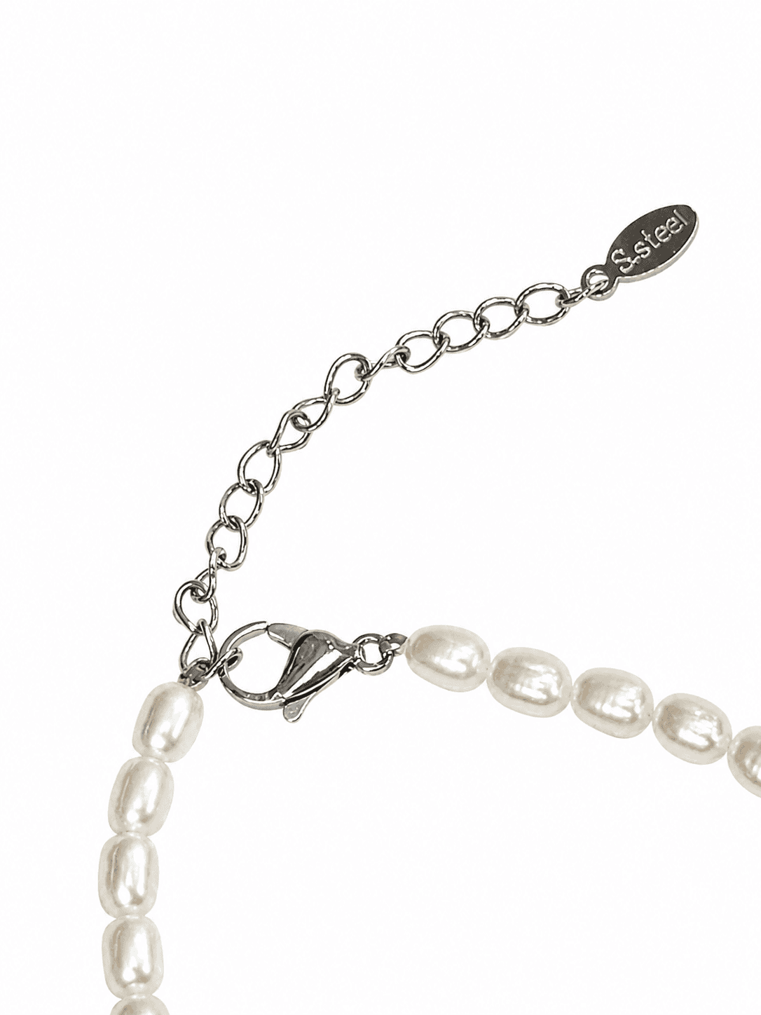 Freshwater Pearl Crystal Bracelet 175mm & Necklace 380mm Set Women's Handmade - 이미지 6