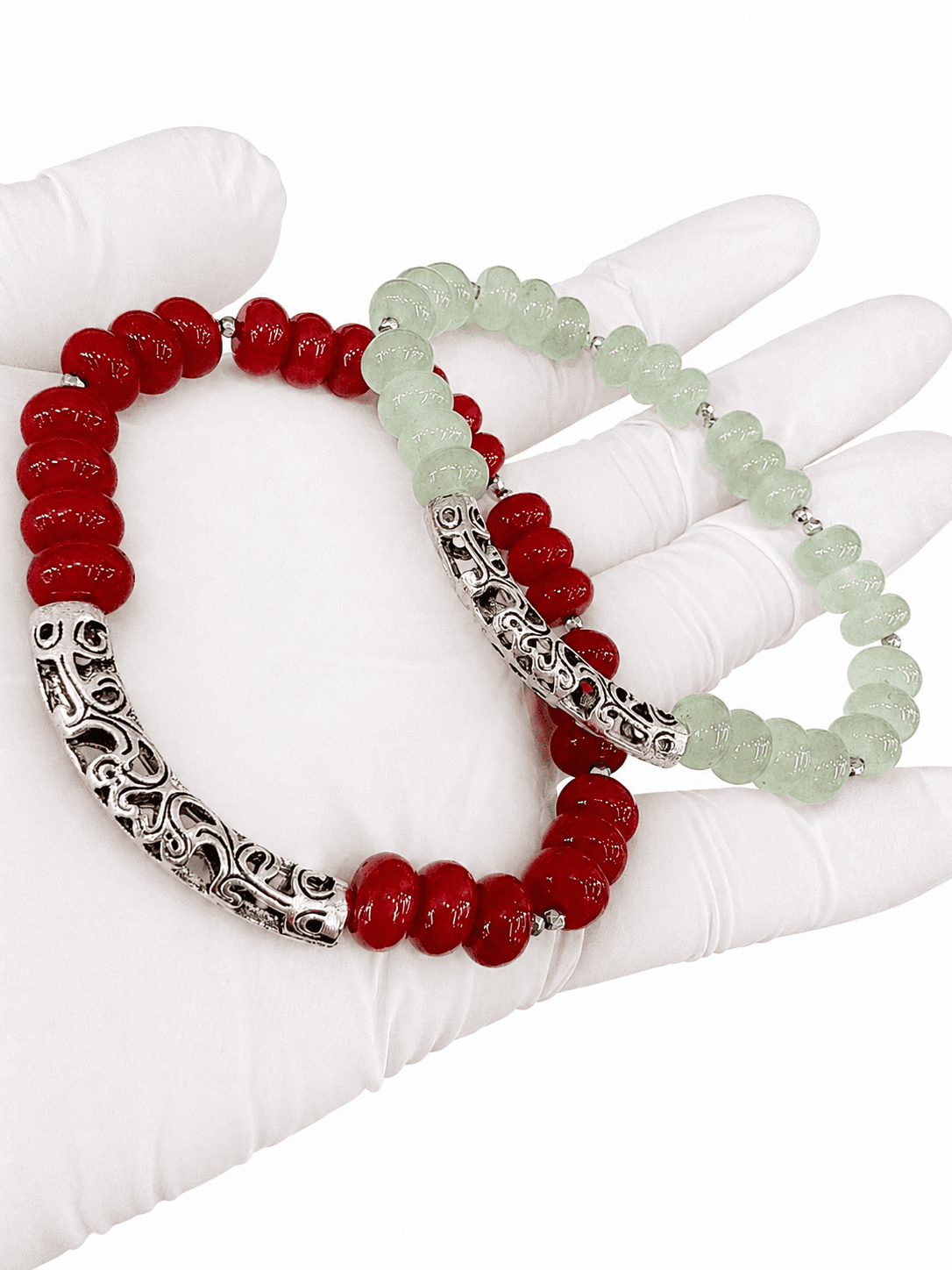 Brass Gemstone Hematite Bracelet 185mm Women's Made in Korea Handmade - 이미지 3