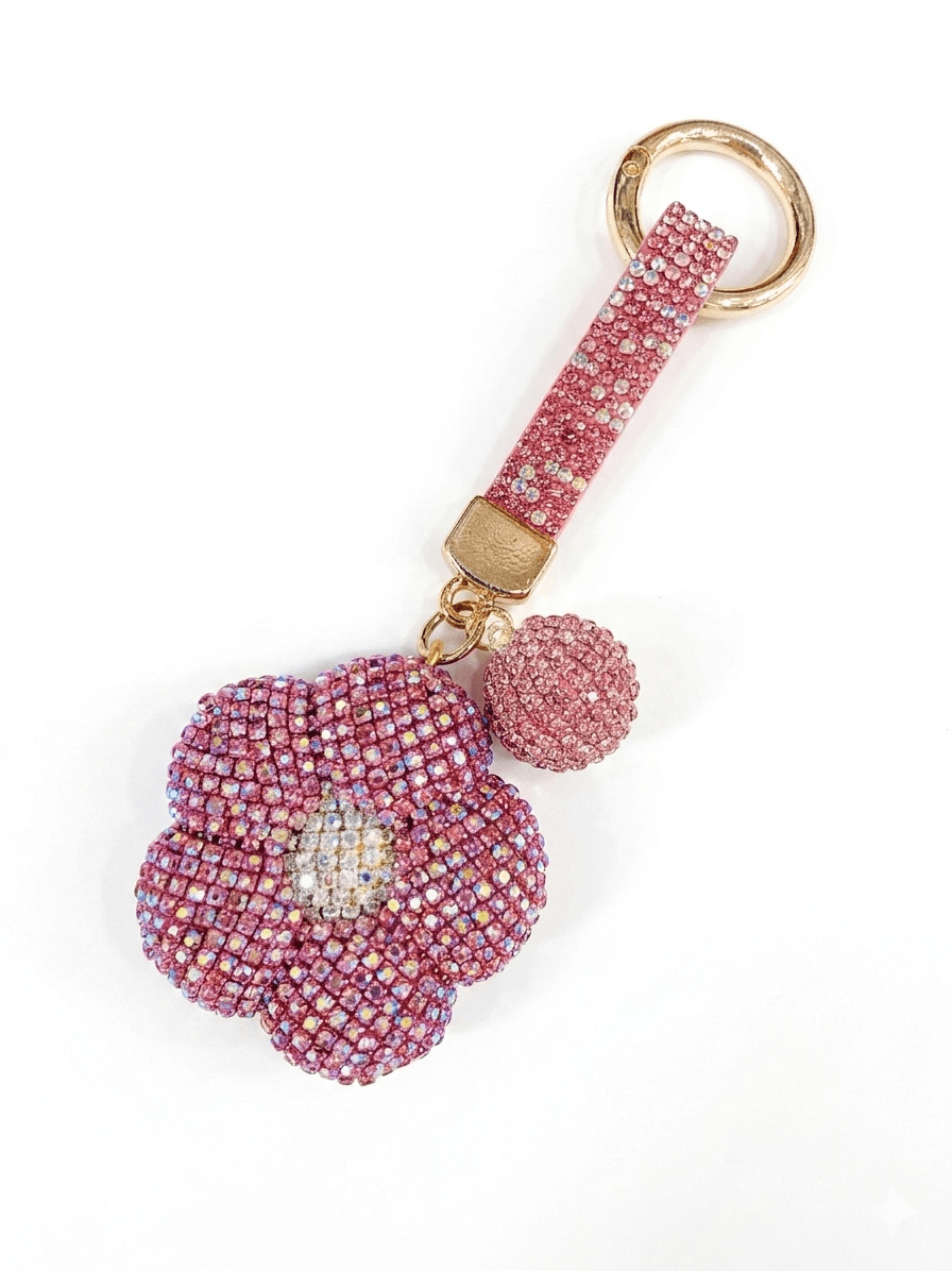 Handmade Korean Flower Cubic Keyring Handbag Point Fashion Bag Decoration Keyholder - 이미지 6