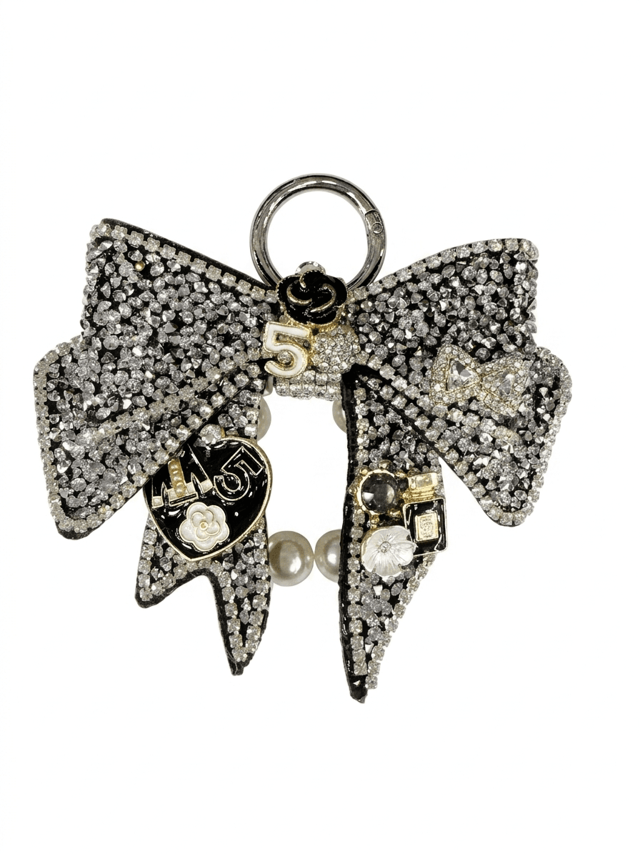 Domestic Cubic Ribbon Rose Pearl Bag Hook Handbag Fashion Bag Decoration Handmade - 이미지 8