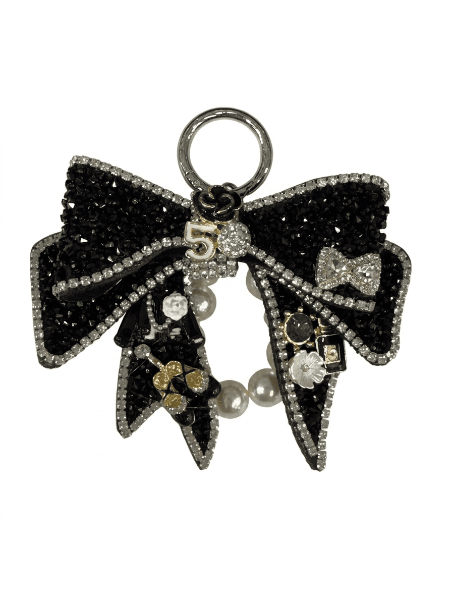 Domestic Cubic Ribbon Rose Pearl Bag Hook Handbag Fashion Bag Decoration Handmade - 이미지 7