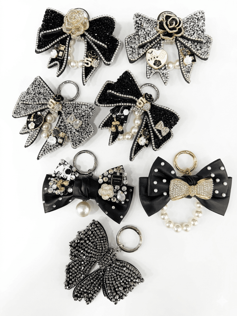 Domestic Cubic Ribbon Rose Pearl Bag Hook Handbag Fashion Bag Decoration Handmade - 이미지 1