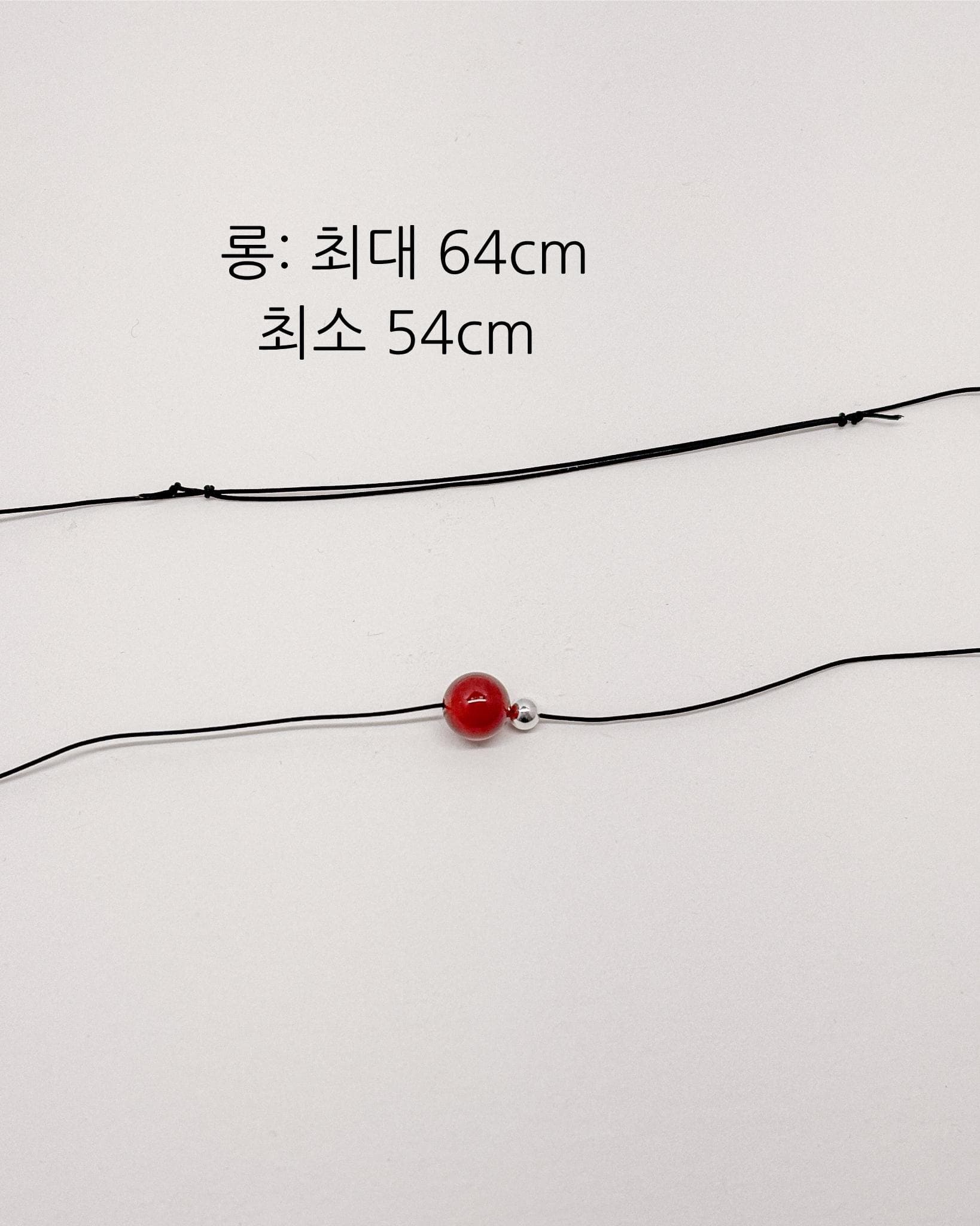 Silver 925 Silver Ball & Gemstone Ball String Necklace (Short, Long) - 이미지 14