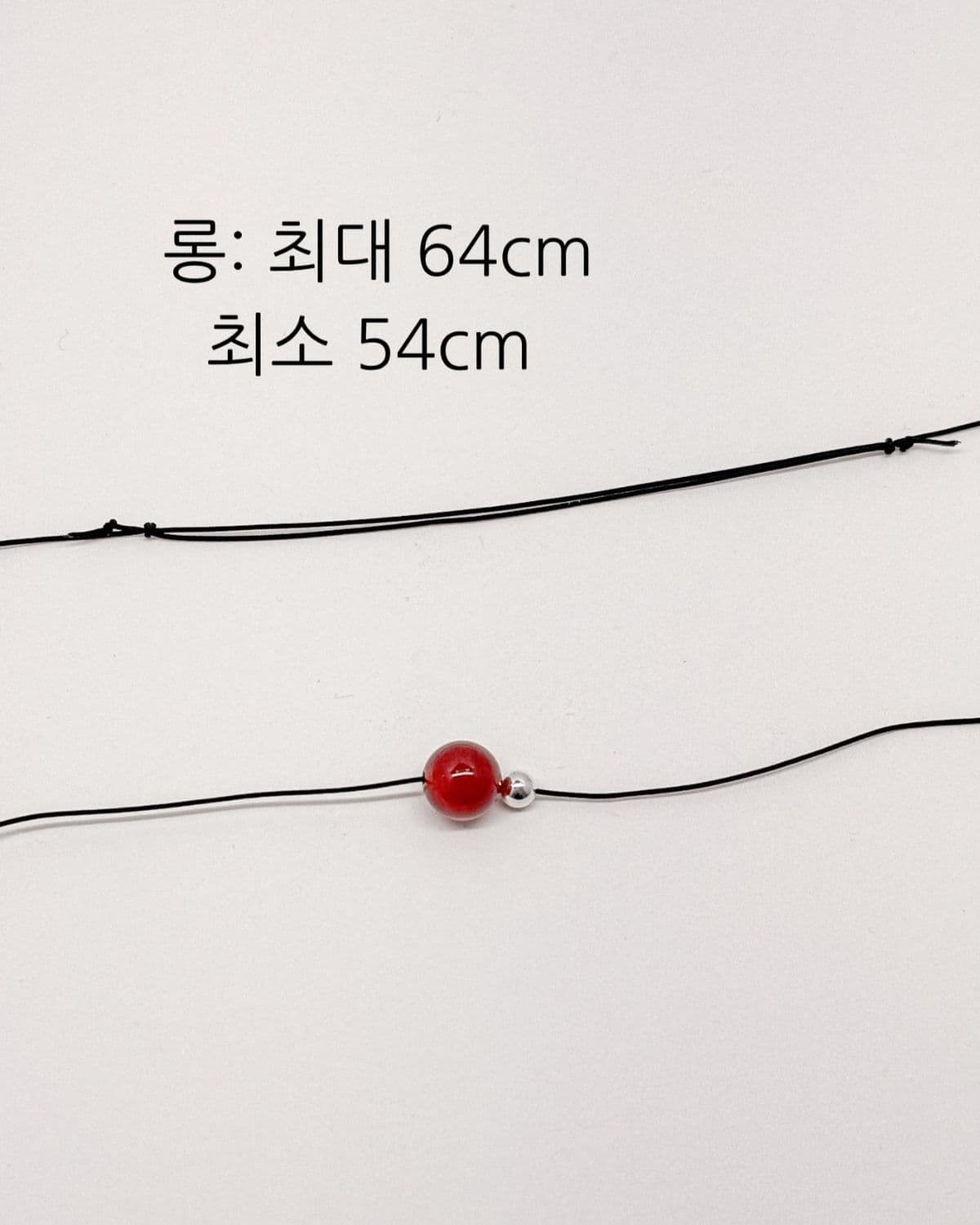 925 Sterling Silver Ball & Gemstone Ball String Necklace (Long, Short 2 sizes, 3 colors) - 이미지 11