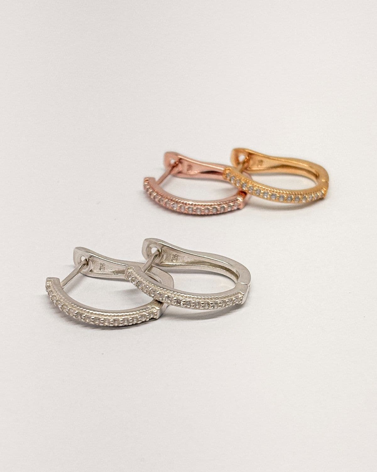Silver 925 Cubic Zirconia Ring One-touch 15mm 3 Colors Large Size - 이미지 1