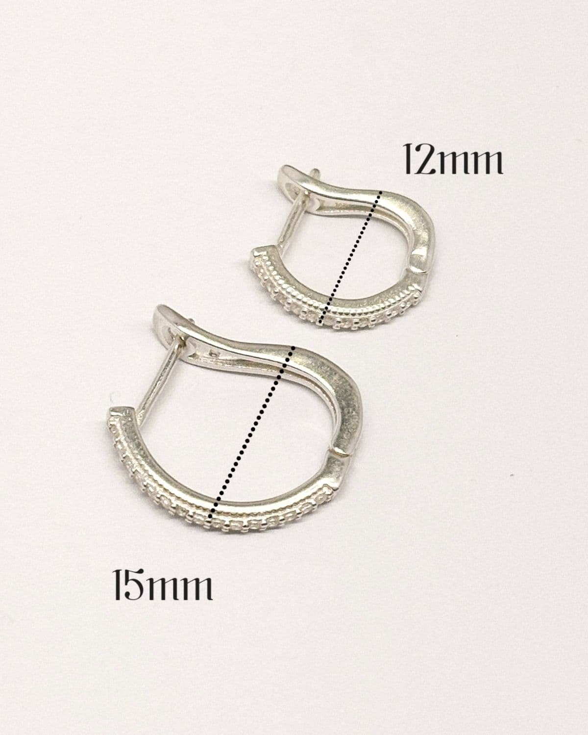 Silver 925 Cubic Zirconia Ring One-touch 15mm 3 Colors Large Size - 이미지 4