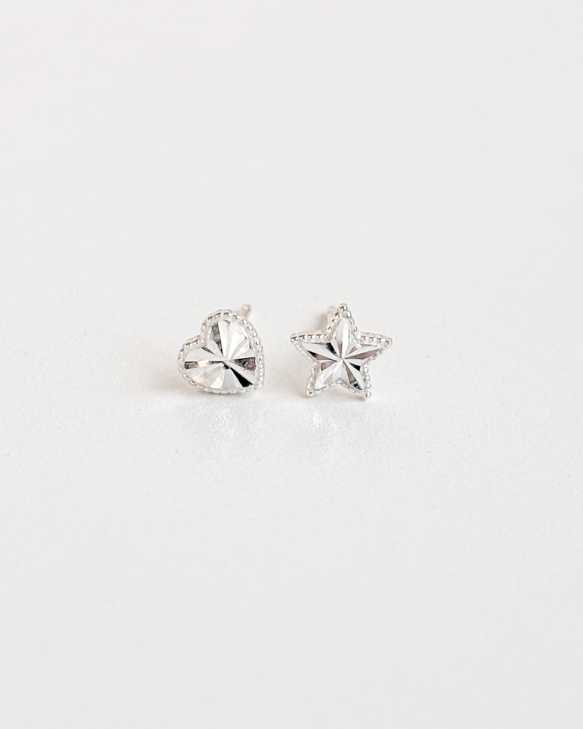 Silver 925 Star Heart Fish Butterfly Earrings Silver Post Mini Earrings - 이미지 11