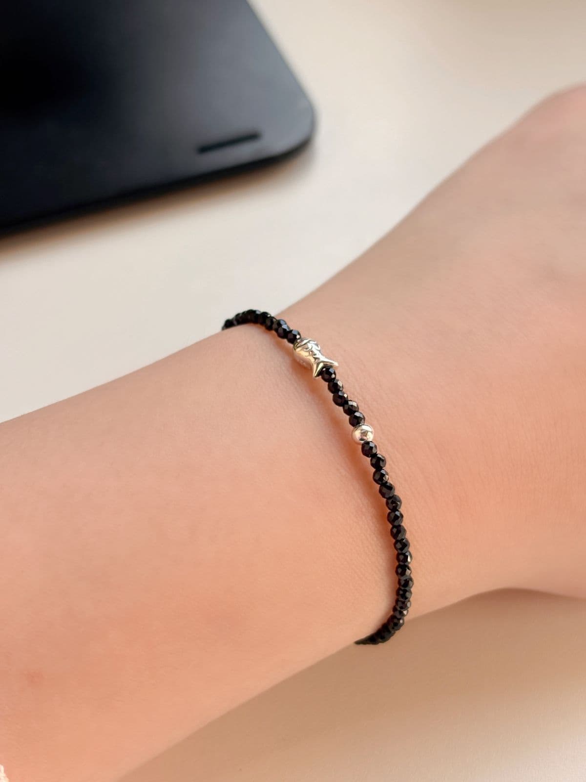 Silver 925 Fish Silver Ball Bead Bracelet Cut Black Summer Silver Bracelet Set - 이미지 2