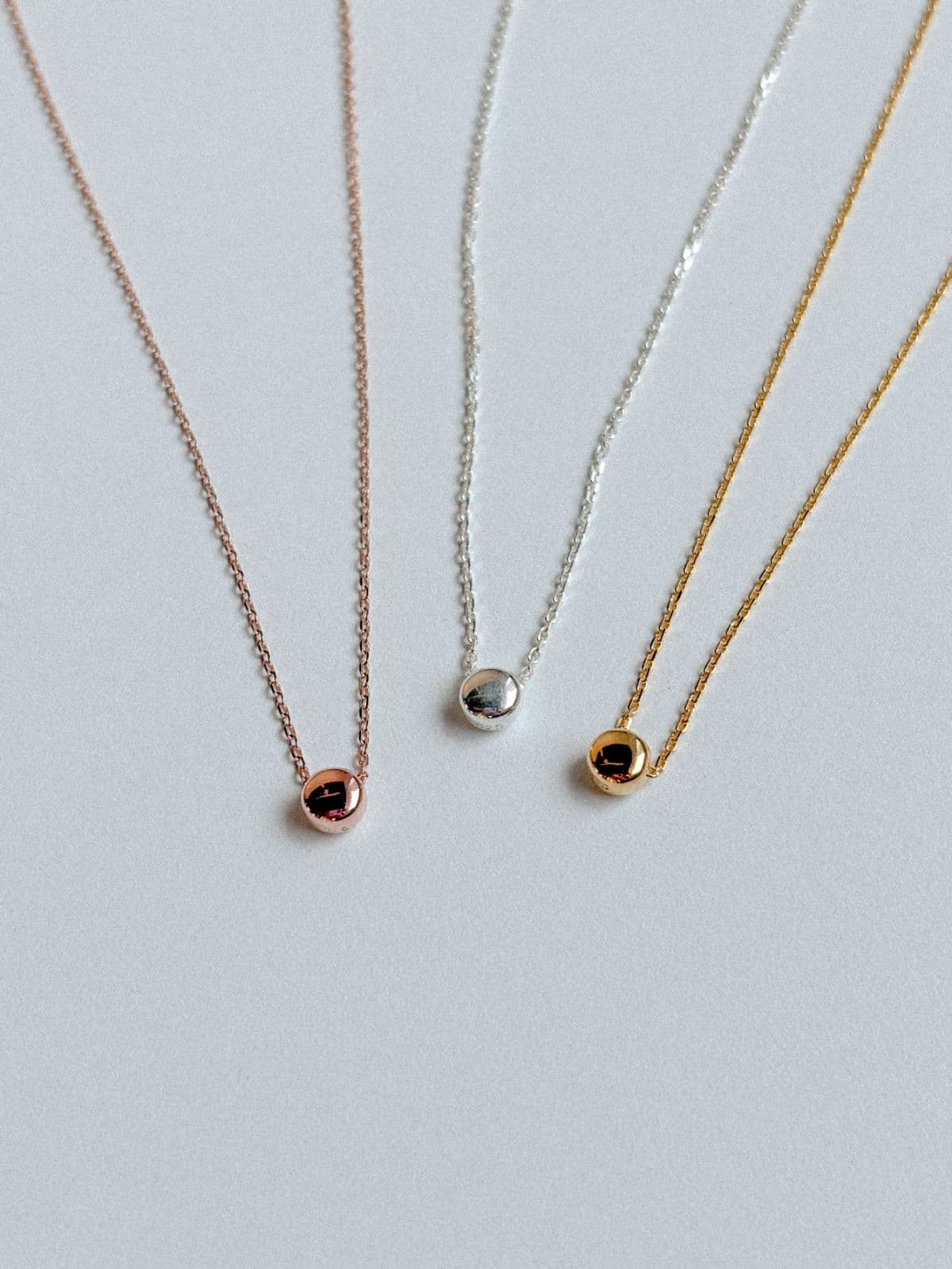 Silver 925 Volume Mini Pendant Star Circle Teardrop Heart Silver Chain Necklace - 이미지 18