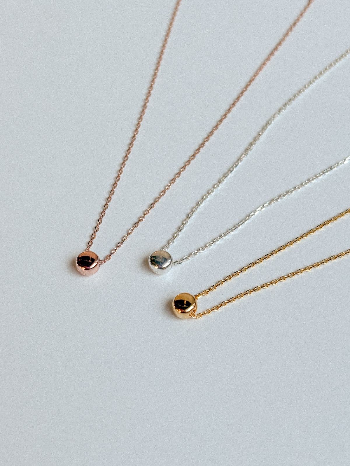 Silver 925 Volume Mini Pendant Star Circle Teardrop Heart Silver Chain Necklace - 이미지 17