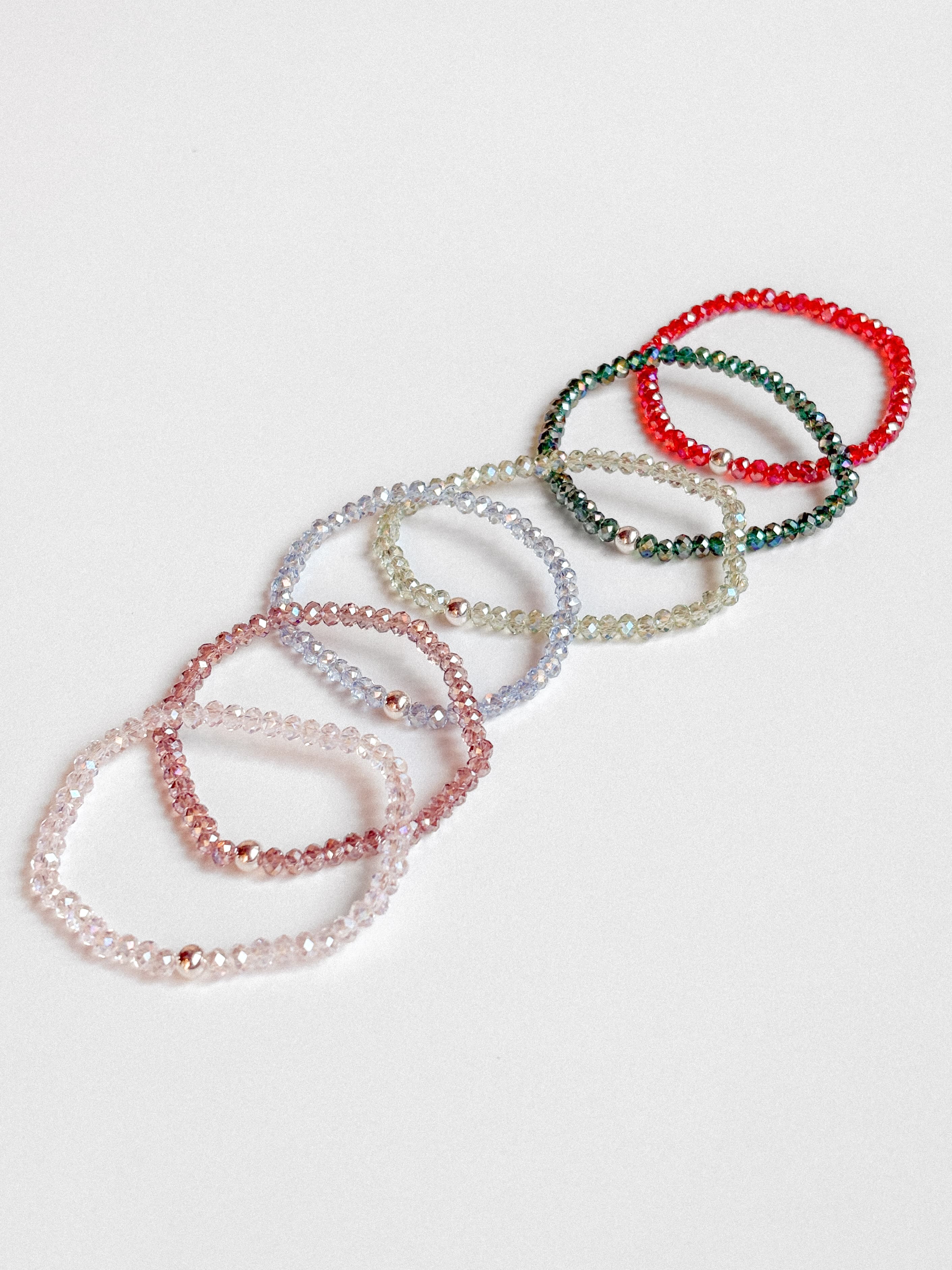 Silver 925 Silver Ball Bead Point Cut Summer Bracelet - 이미지 2