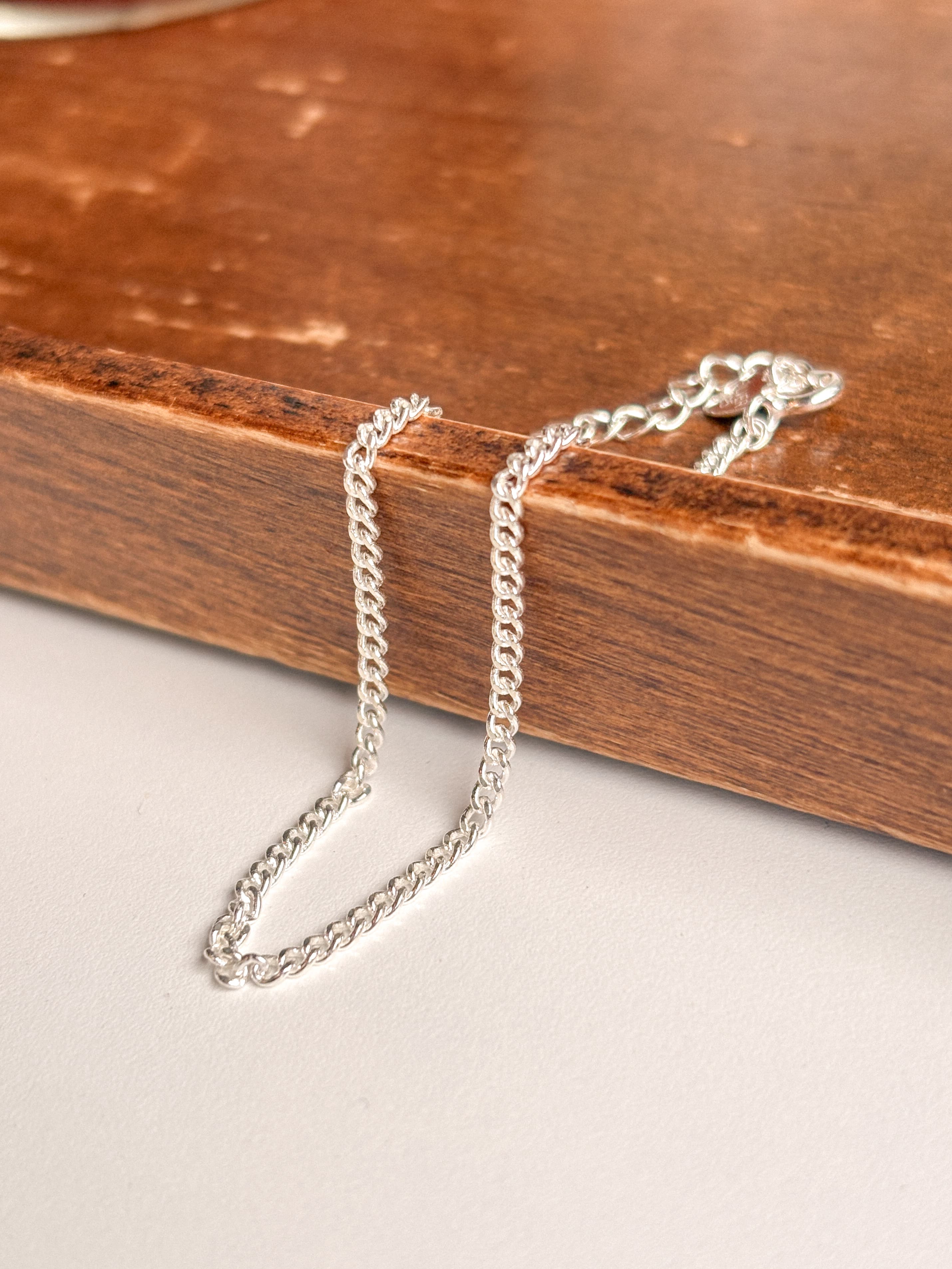 Silver 925 Chain Bracelet Slim Thin Silver Bracelet - 이미지 1