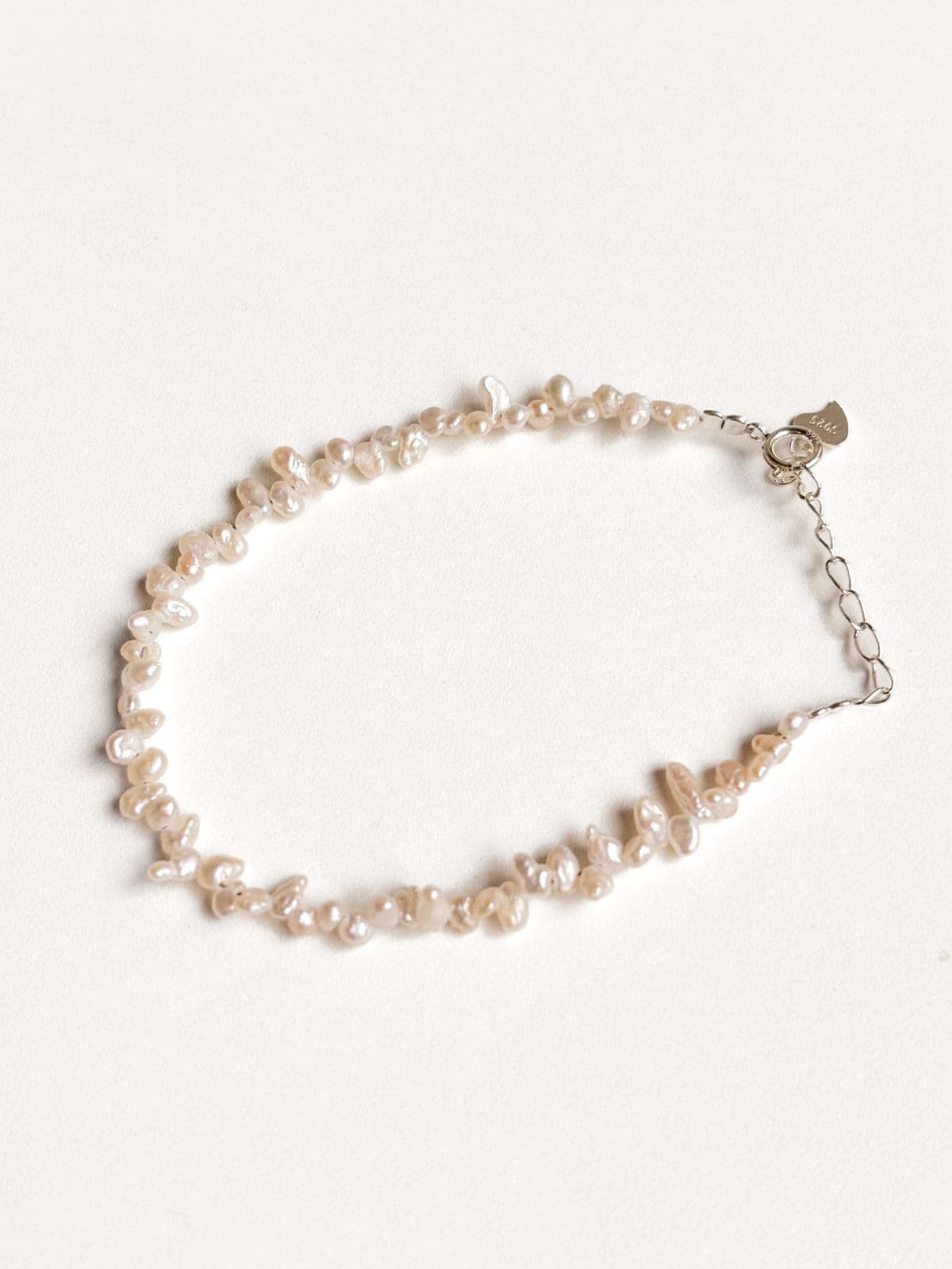 Silver 925 Imperfect Freshwater Pearl Bracelet Layered Point Silver Bracelet Pearl Bracelet - 이미지 6