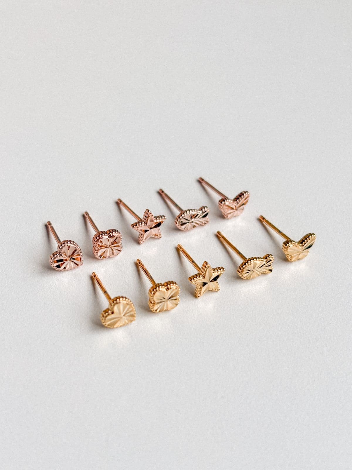 Silver 925 Star Heart Fish Butterfly Earrings Silver Post Mini Earrings - 이미지 19