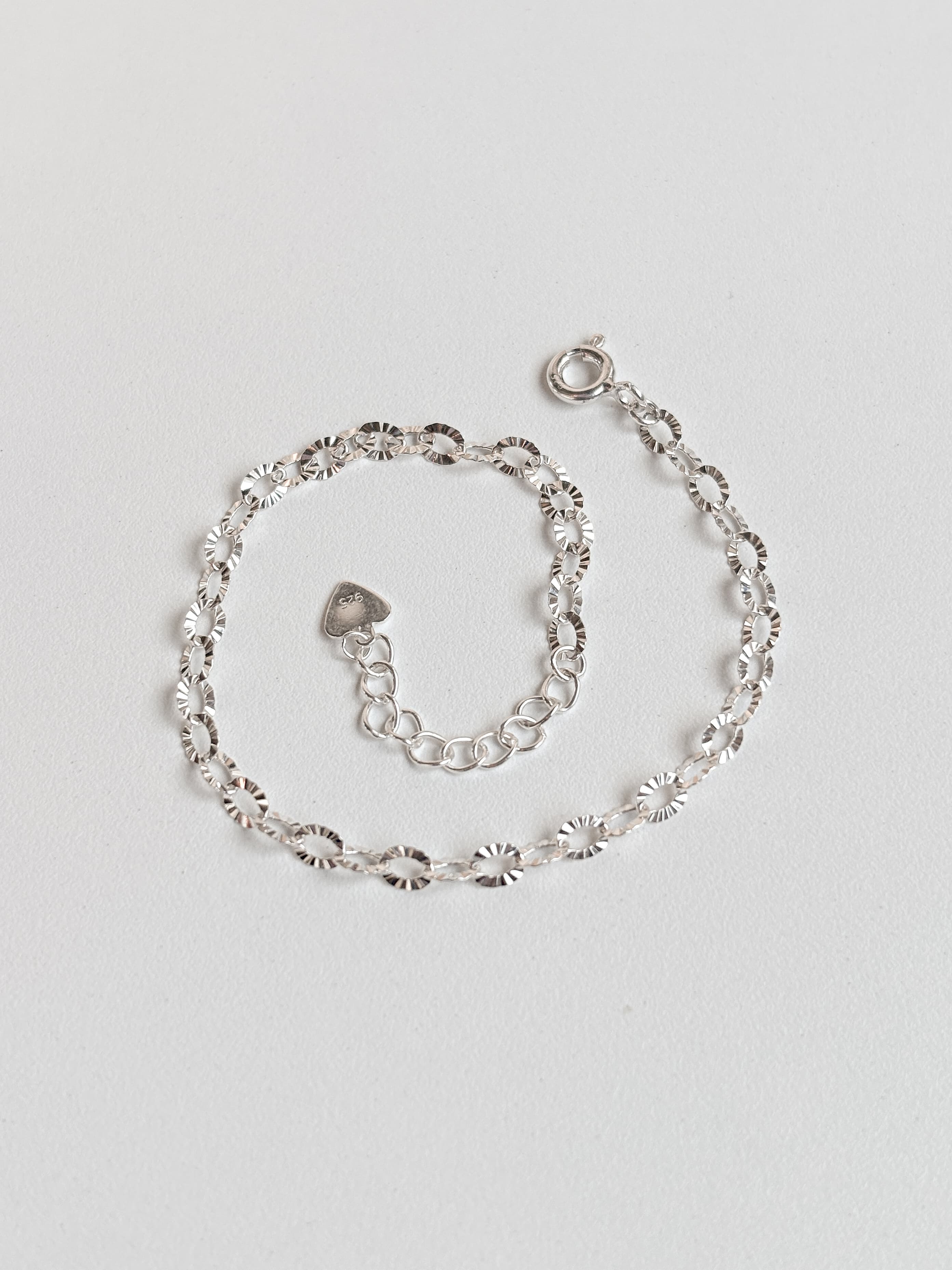 Silver 925 Cut Chain Bracelet Point Silver Chain Silver Bracelet - 이미지 8