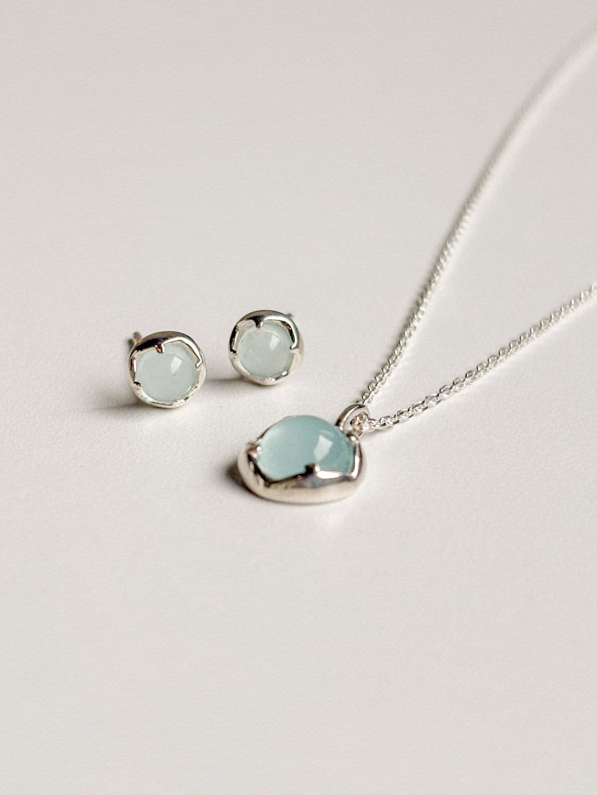 Silver 925 Cubic Pastel Pendant Necklace Set Mini Silver Necklace - 이미지 14