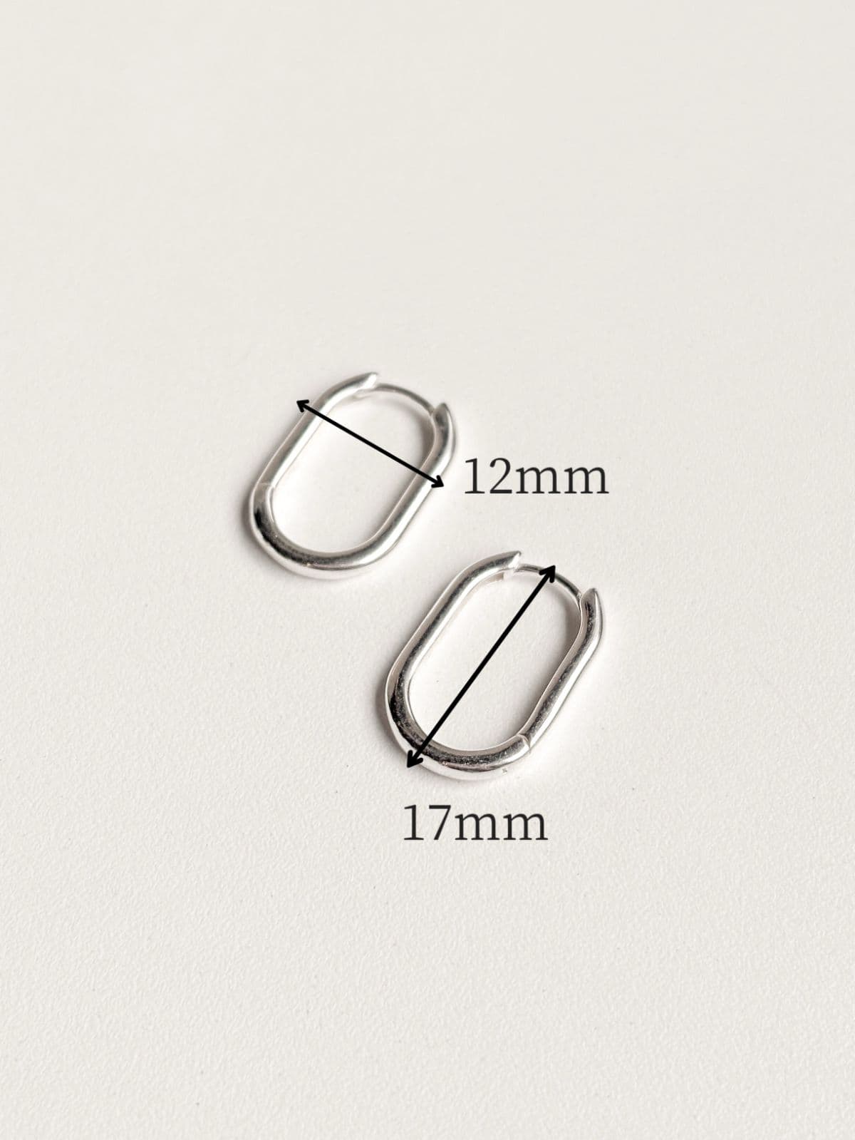Silver 925 Clip-on Oval One-touch Point Silver Earrings - 이미지 3