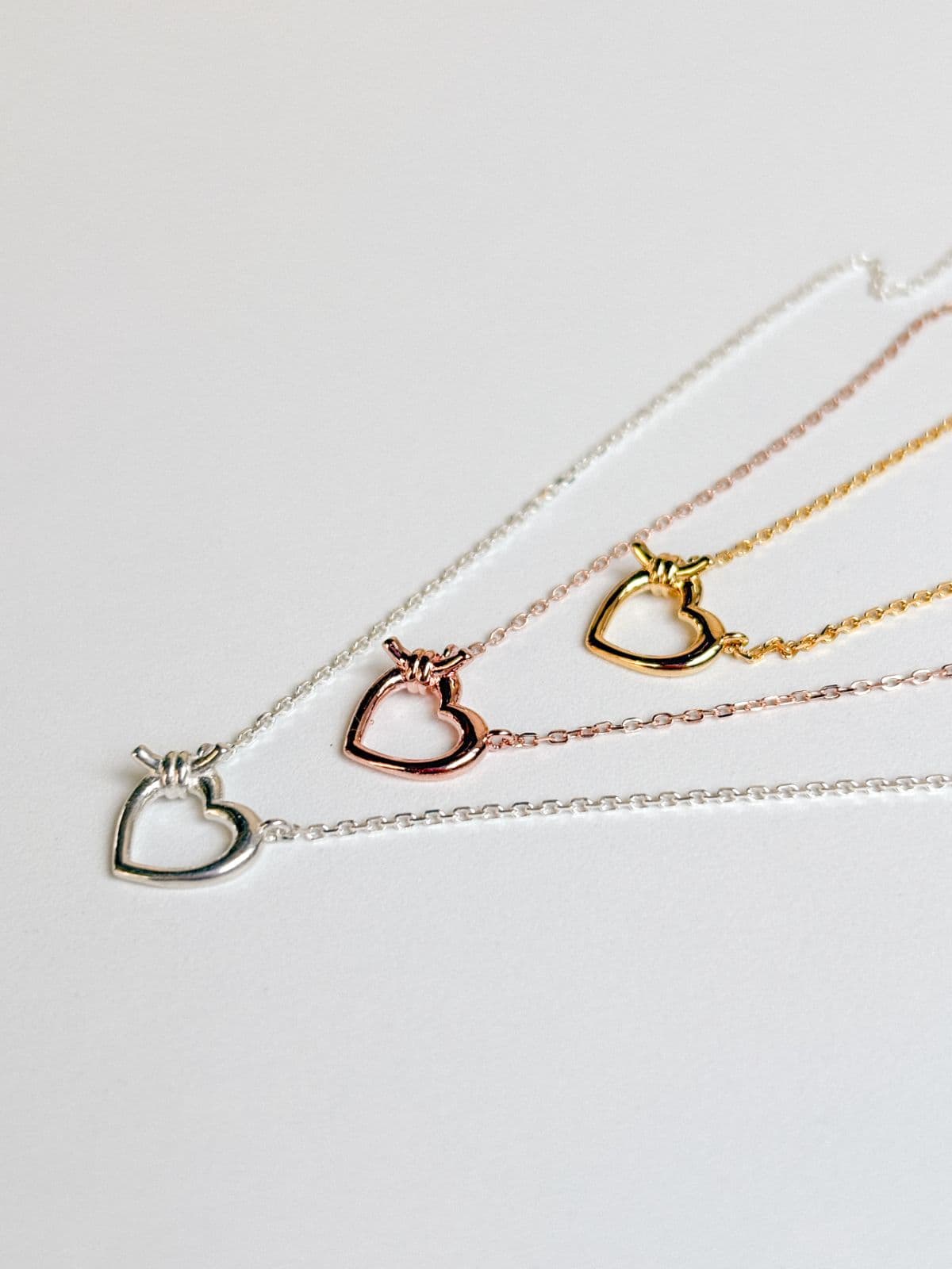 Silver 925 Heart Twist Pendant Earring Set Studded Silver Earrings - 이미지 5