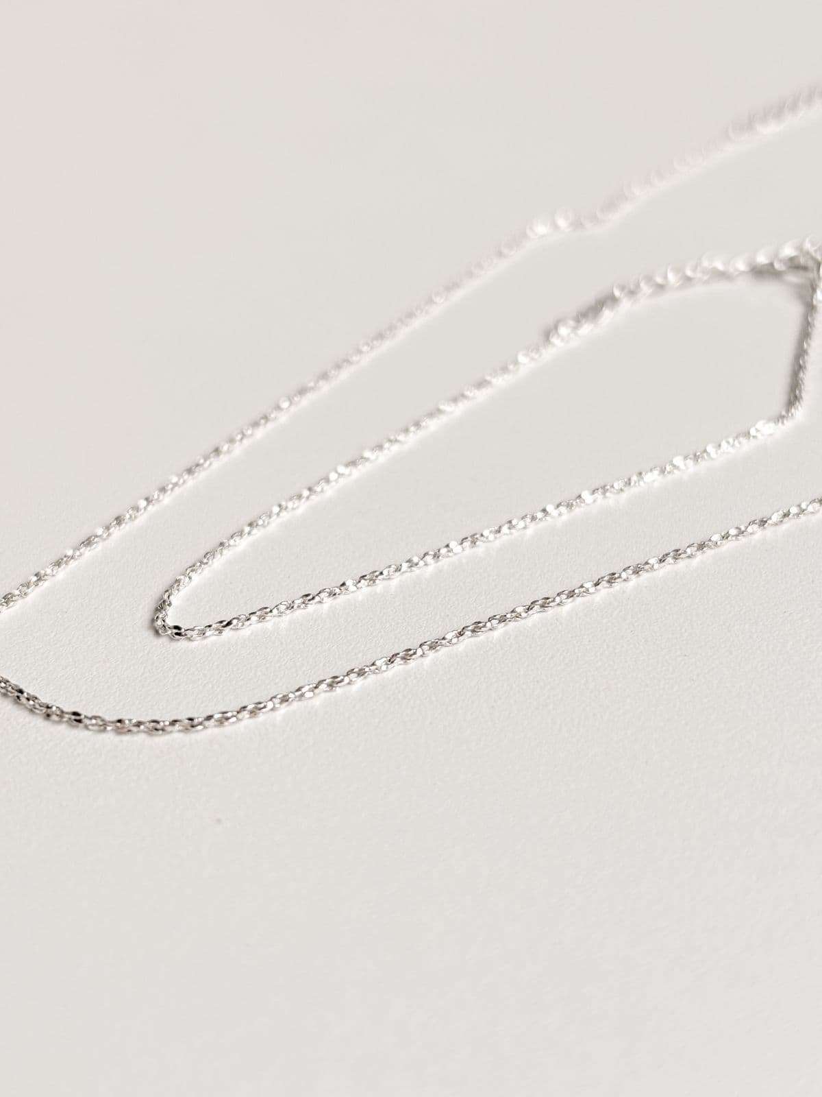 Silver 925 Slim Rope Chain Necklace, Thin Silver Necklace - 이미지 1